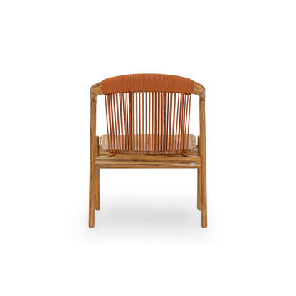 VINE Outdoor Dining Chair in Orange Rope