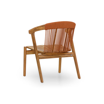 VINE Outdoor Dining Chair in Orange Rope