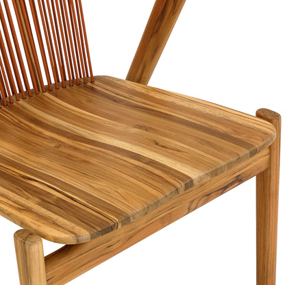 VINE Outdoor Dining Chair in Orange Rope