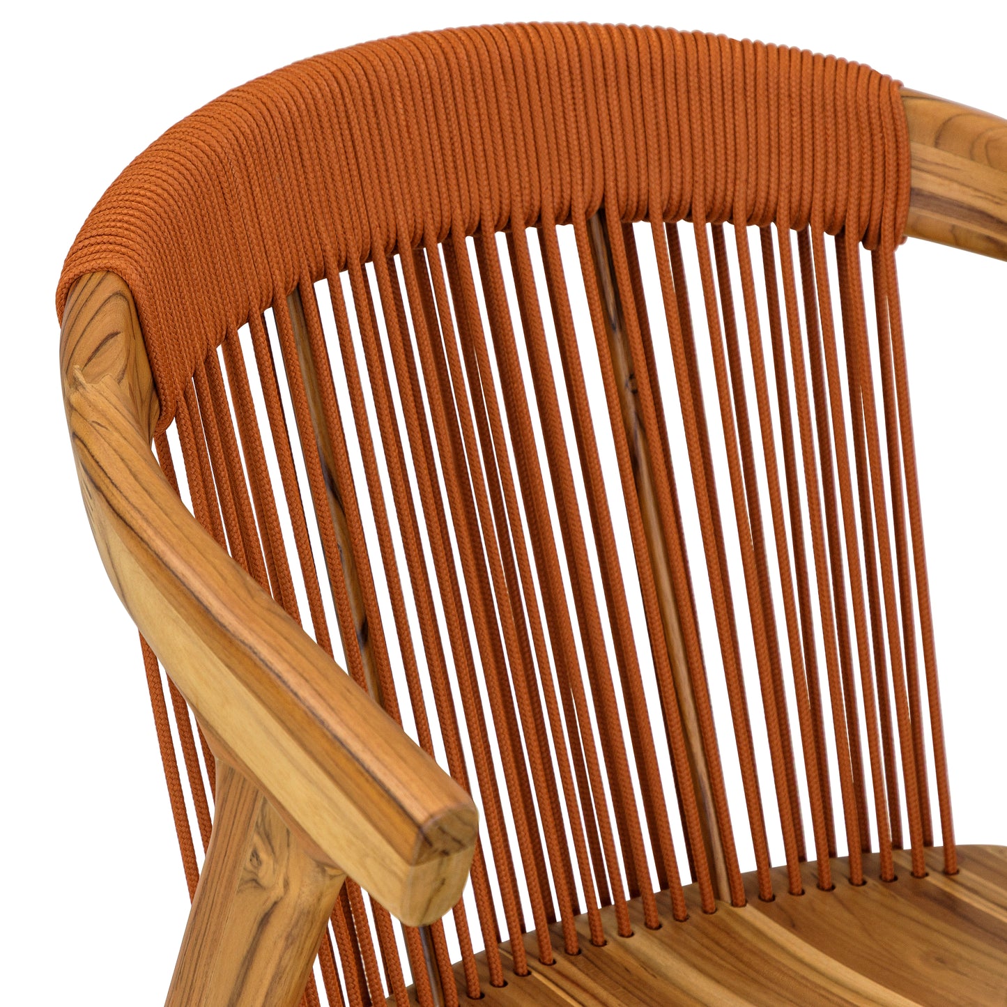 VINE Outdoor Dining Chair in Orange Rope