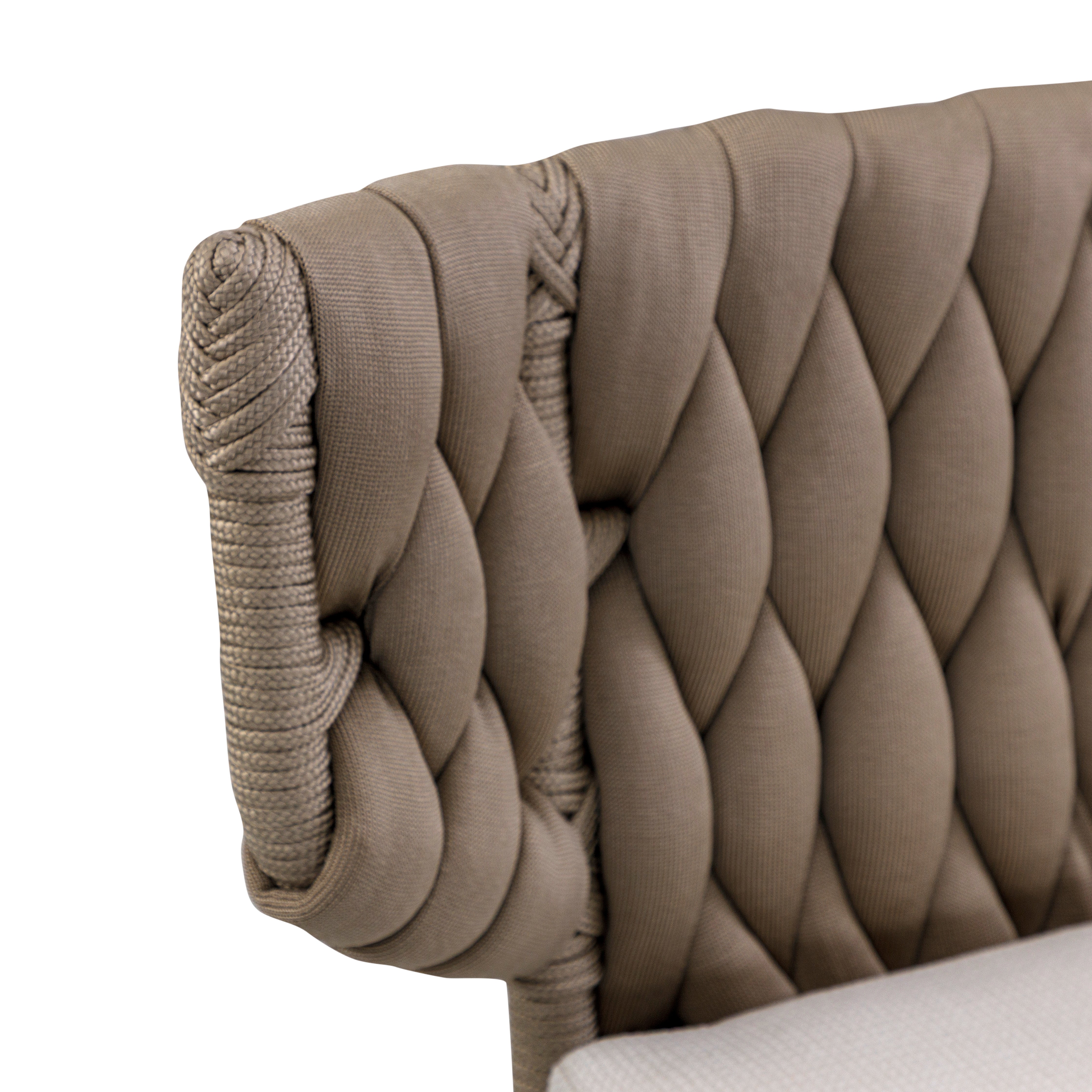 BELUGA Outdoor Bar Stool in Chocolate, S30-2674 and Taupe Rope