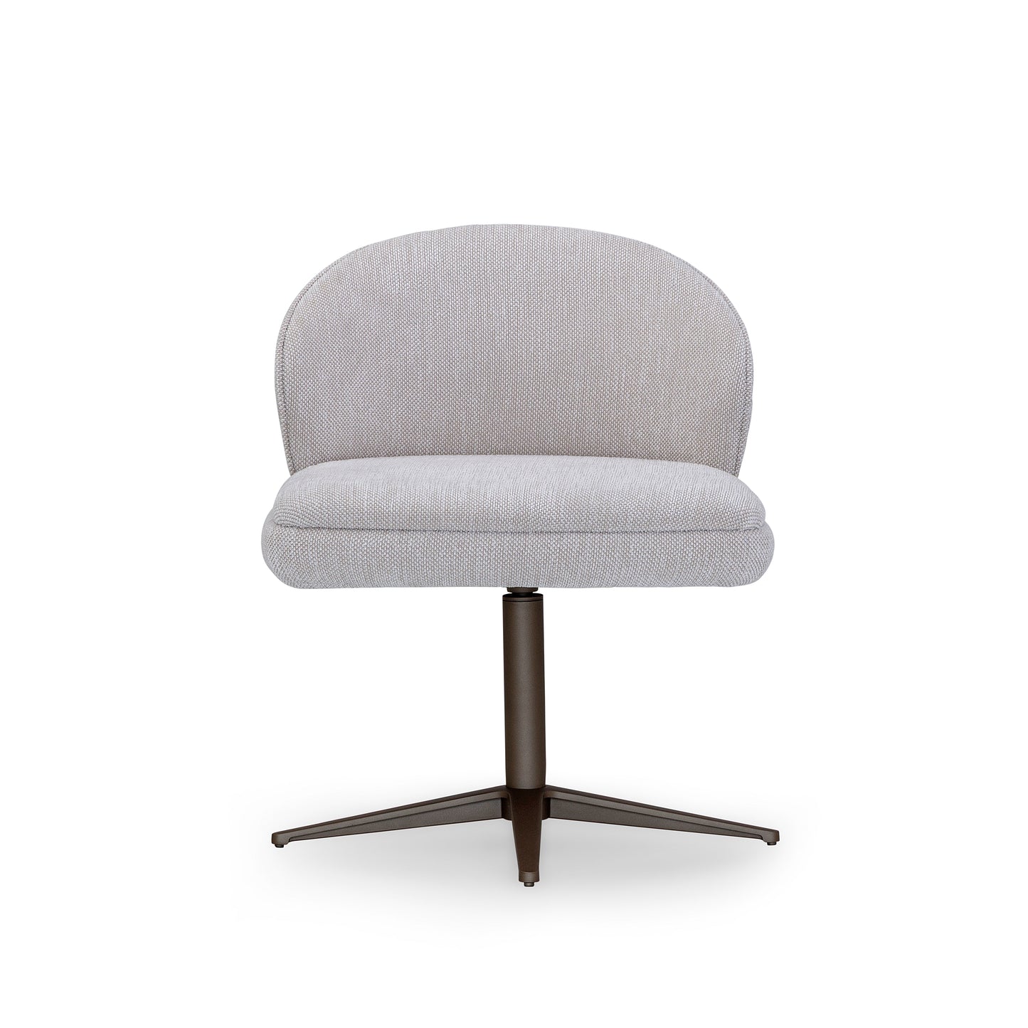 VICHI Dining Chair in Walnut and Chocolate with White Boucle and Natural cane