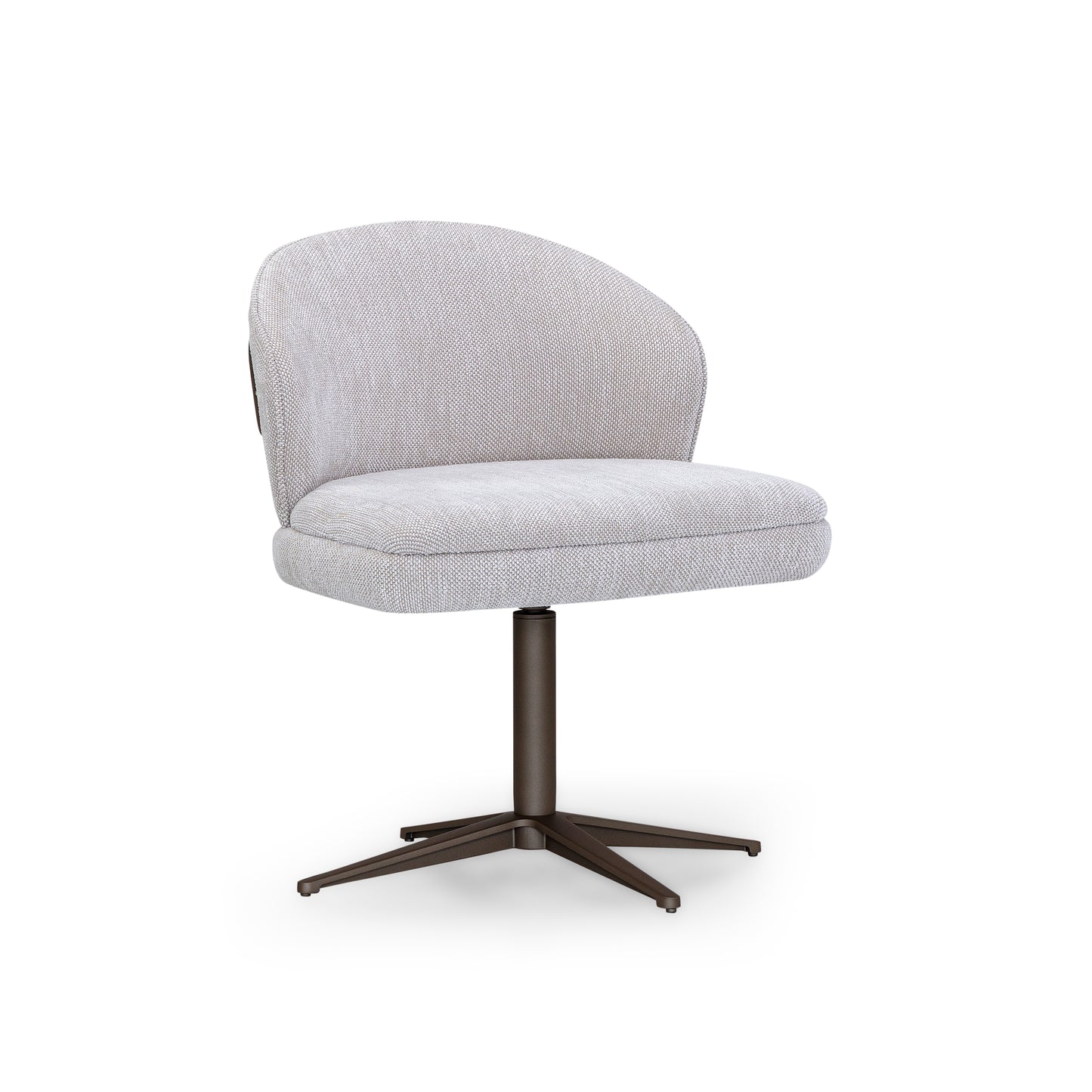 VICHI Dining Chair in Walnut and Chocolate with White Boucle and Natural cane
