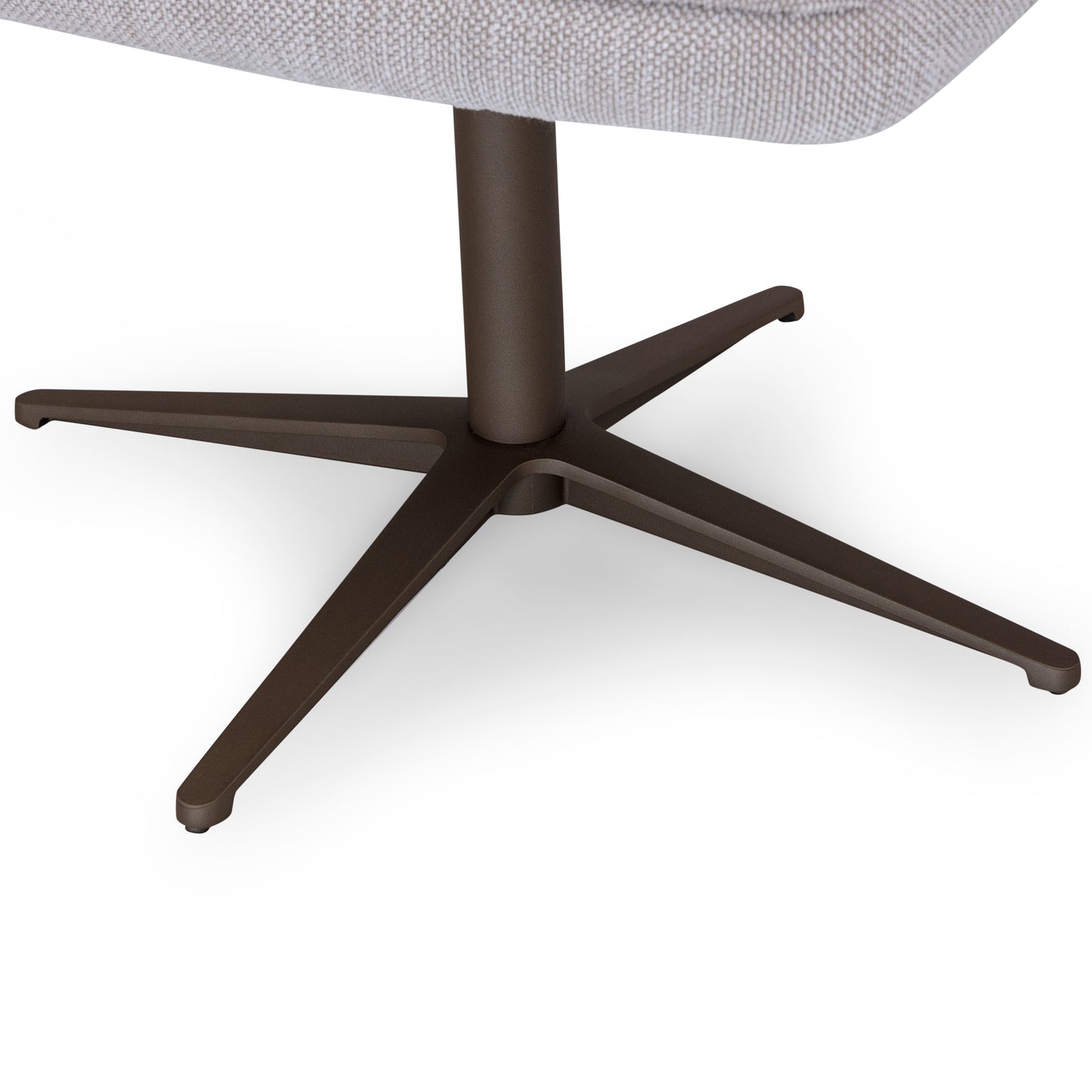 VICHI Dining Chair in Walnut and Chocolate with White Boucle and Natural cane