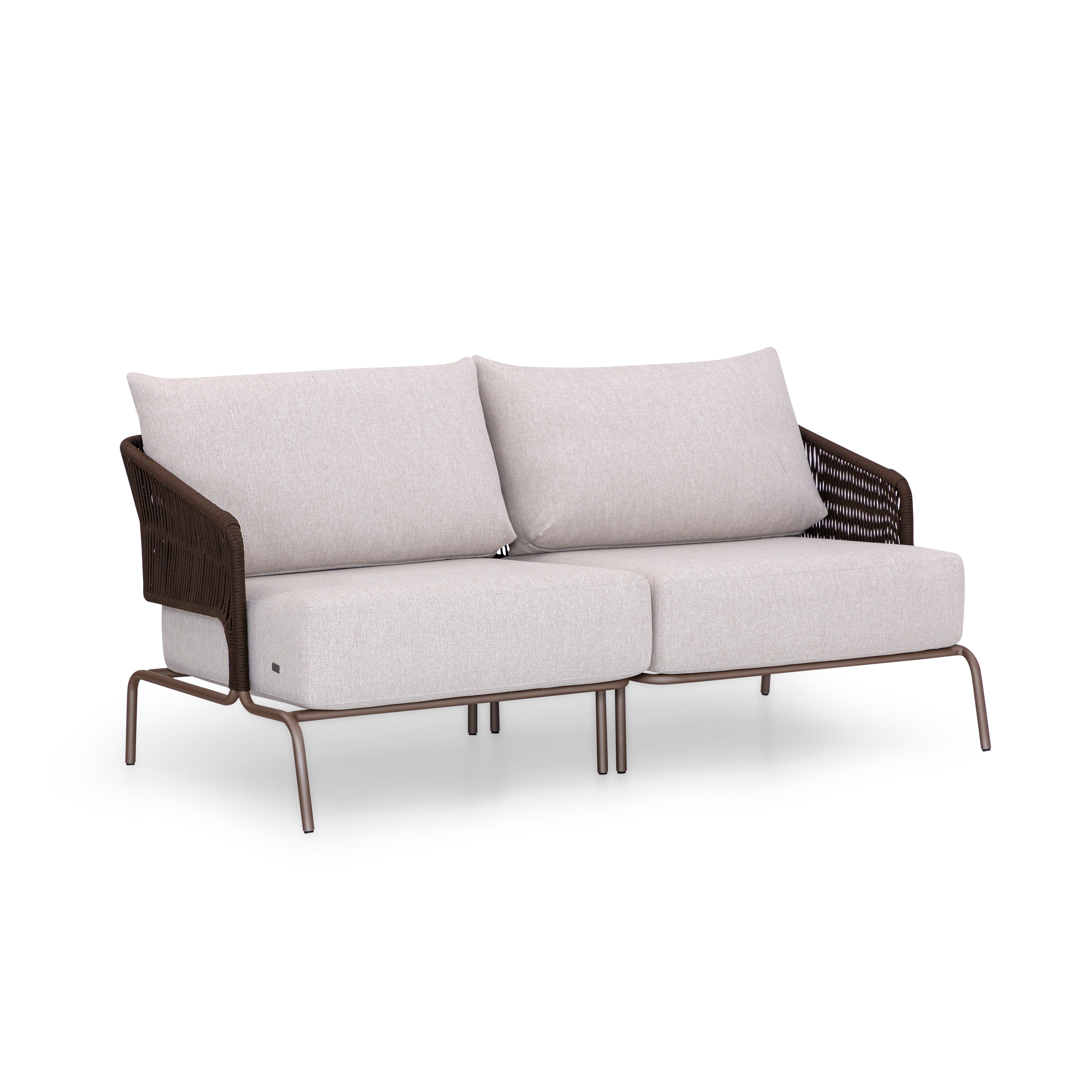 GIG Outdoor Module with Right Arm in Chocolate, Brown Rope and S80-2693