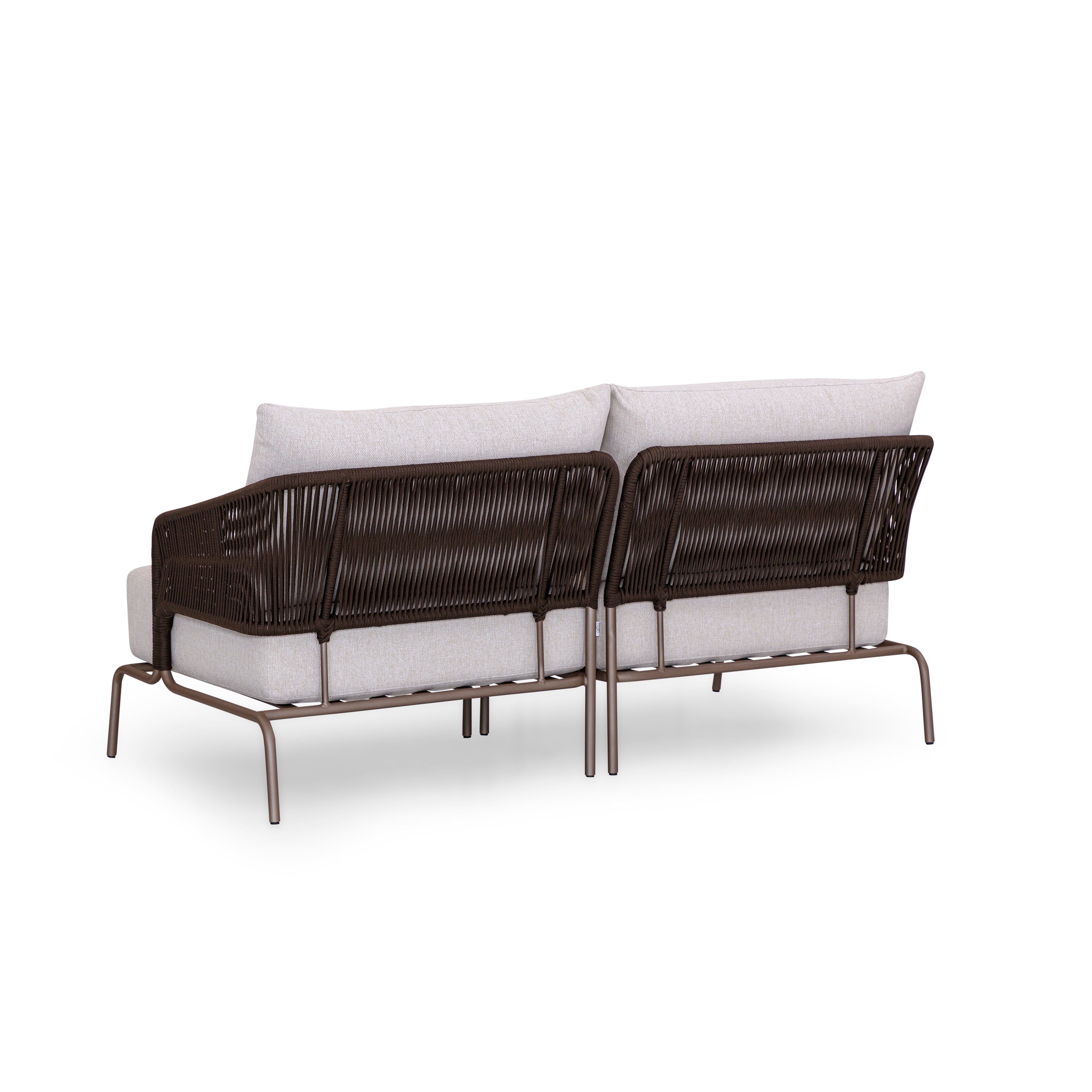 GIG Outdoor Module with Right Arm in Chocolate, Brown Rope and S80-2693
