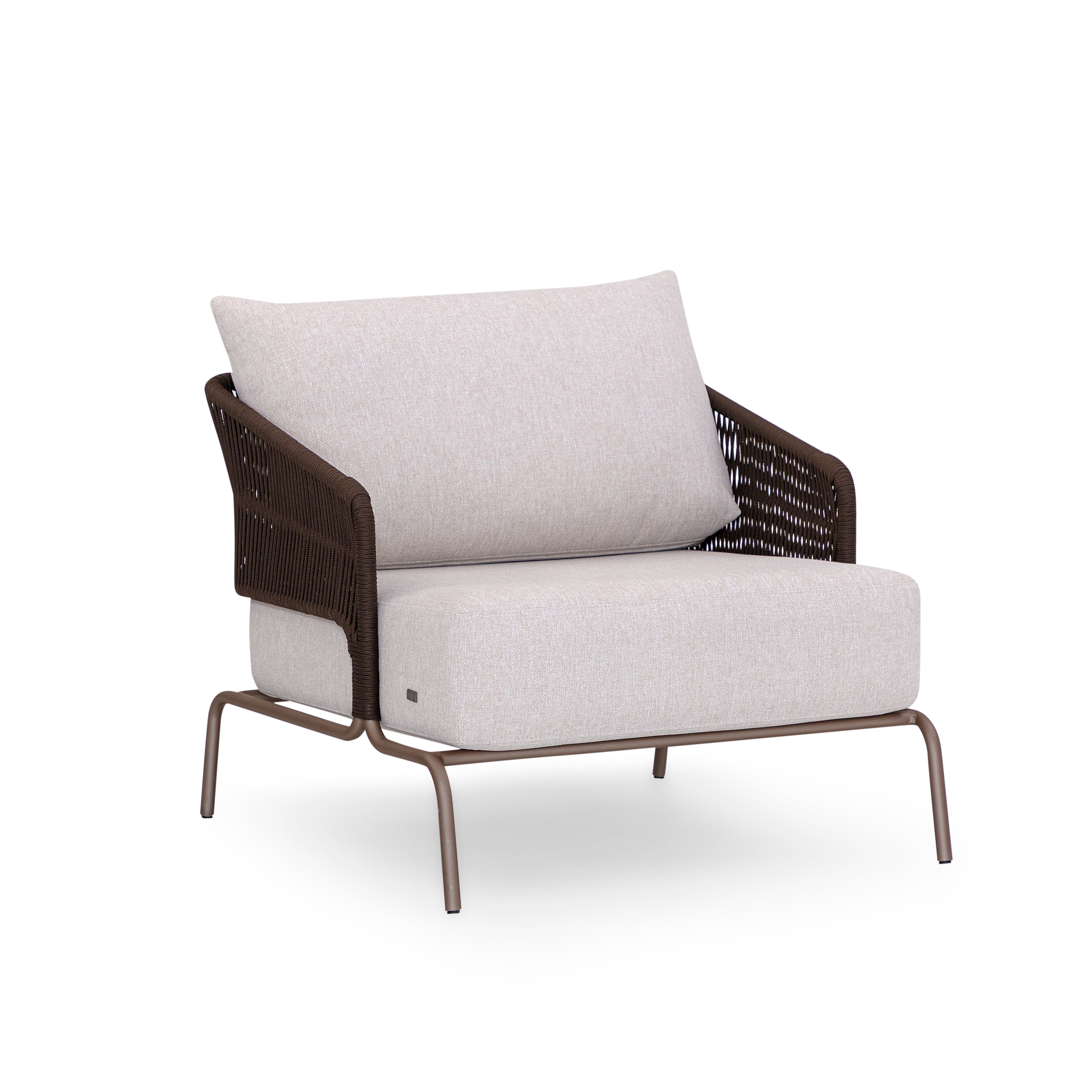 GIG Outdoor Armchair in Chocolate, Brown Rope and S80-2693