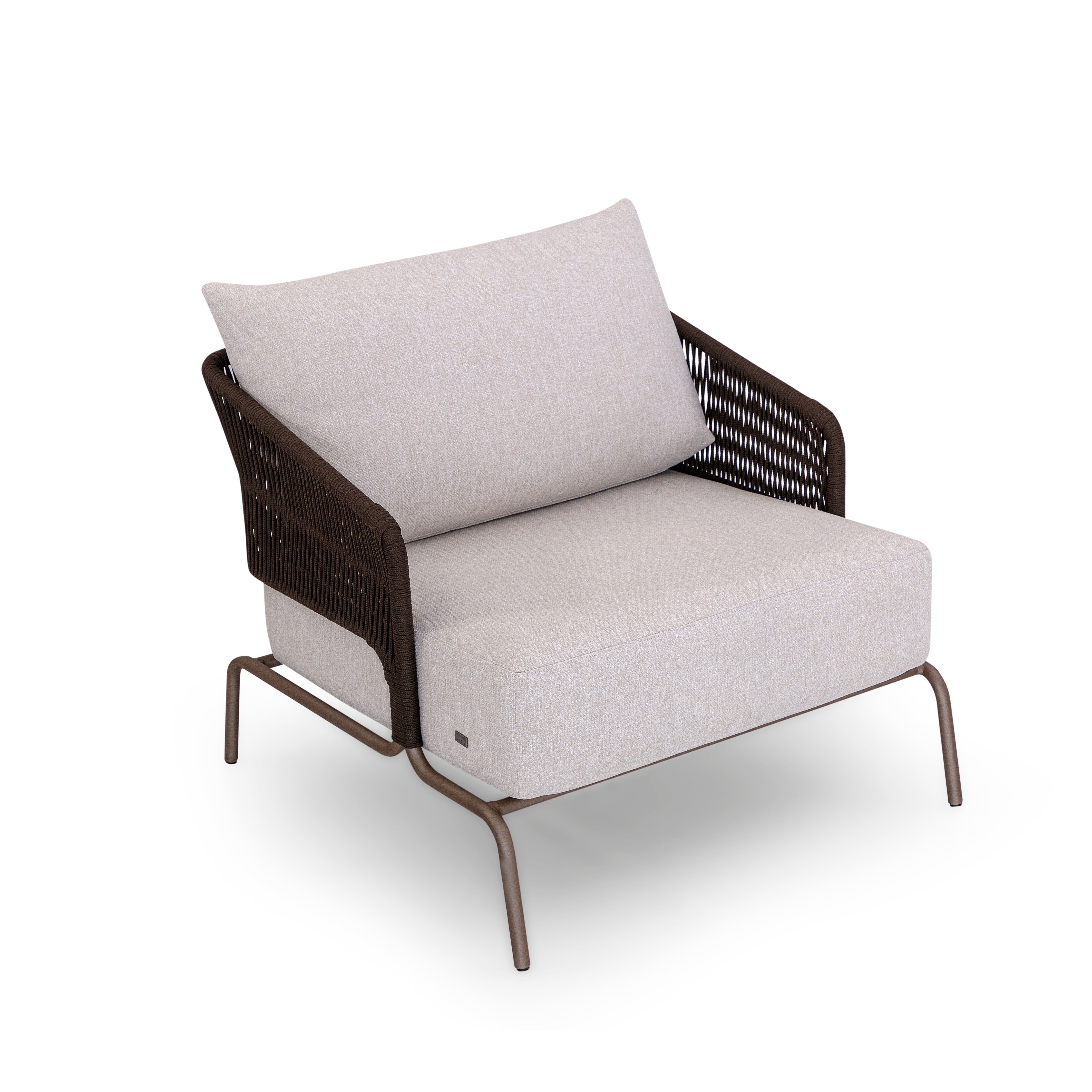GIG Outdoor Armchair in Chocolate, Brown Rope and S80-2693