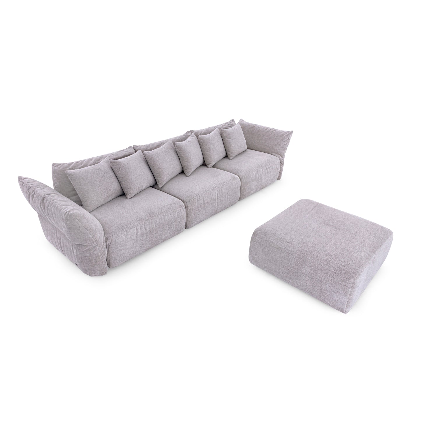 URUBICI Sofa 135" in Beige Fabric