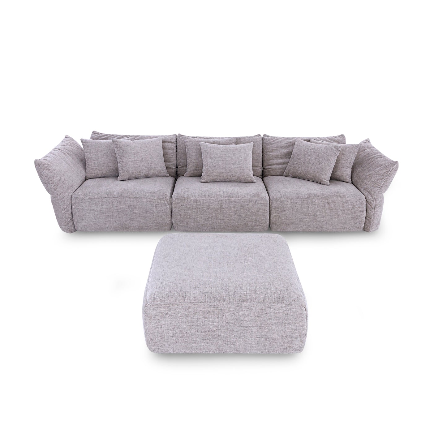 URUBICI Sofa 135" in Beige Fabric