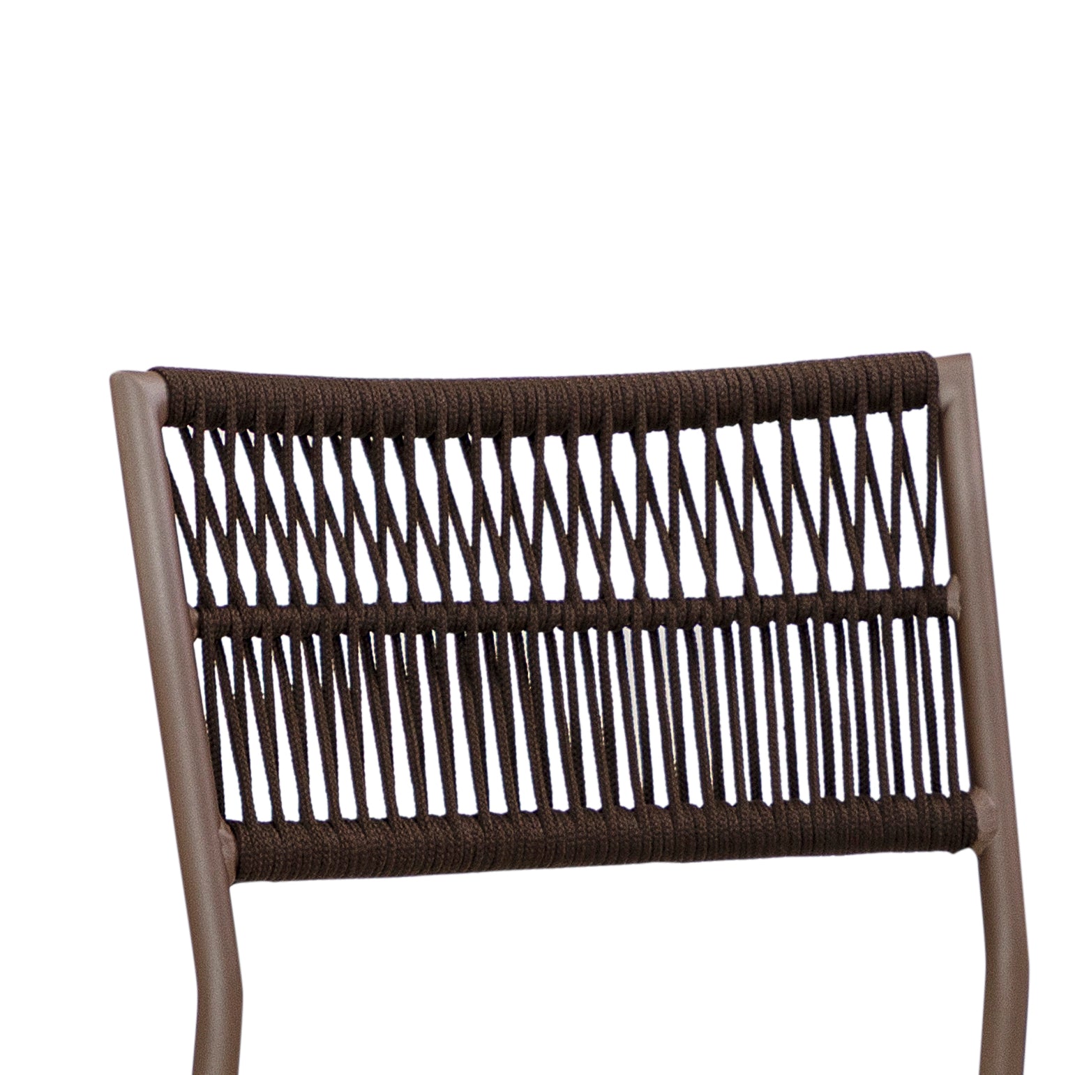 LIG Outdoor Dining Chair in Chocolate, S80-2693 and Brown Rope