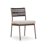 LIG Outdoor Dining Chair in Chocolate, S80-2693 and Brown Rope