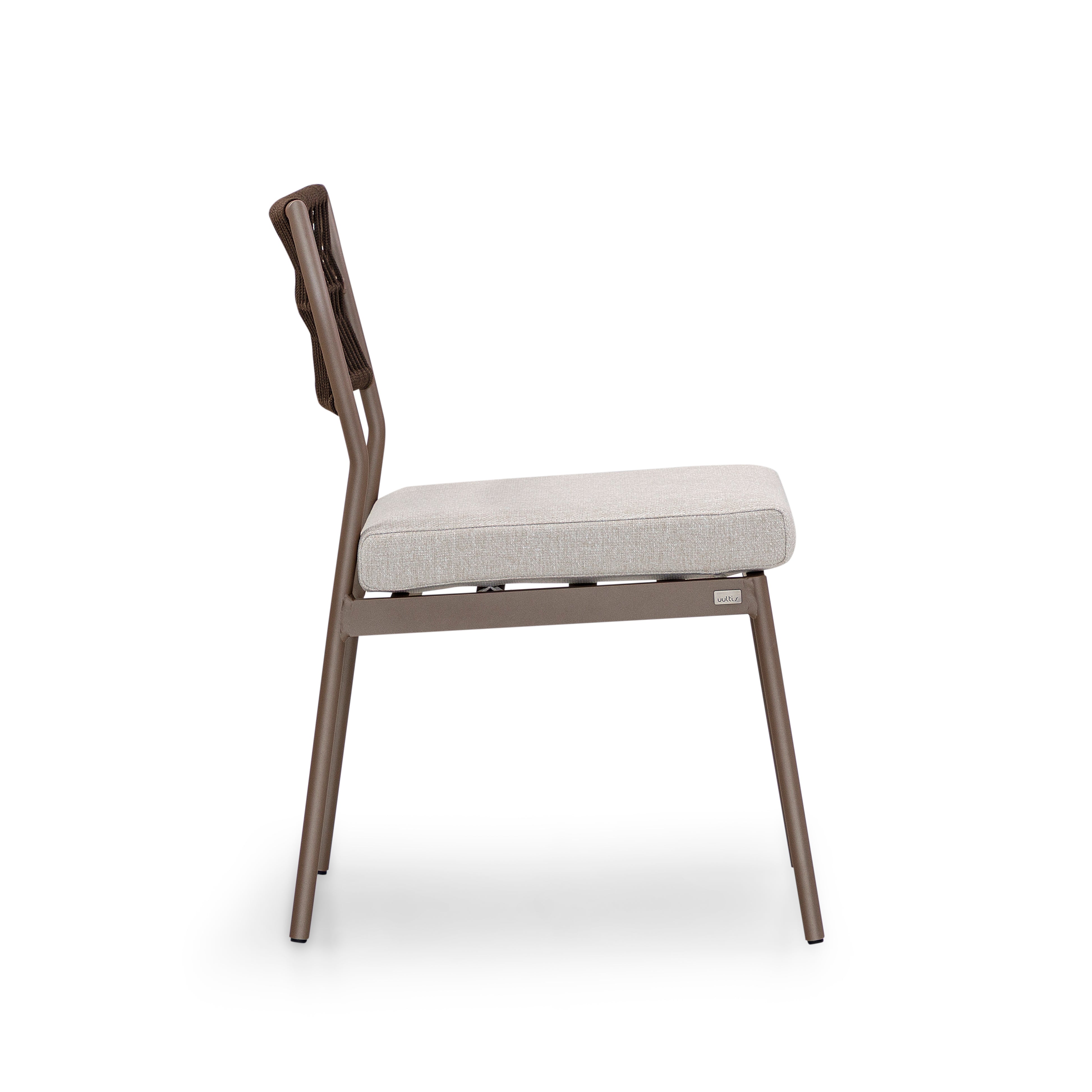LIG Outdoor Dining Chair in Chocolate, S80-2693 and Brown Rope