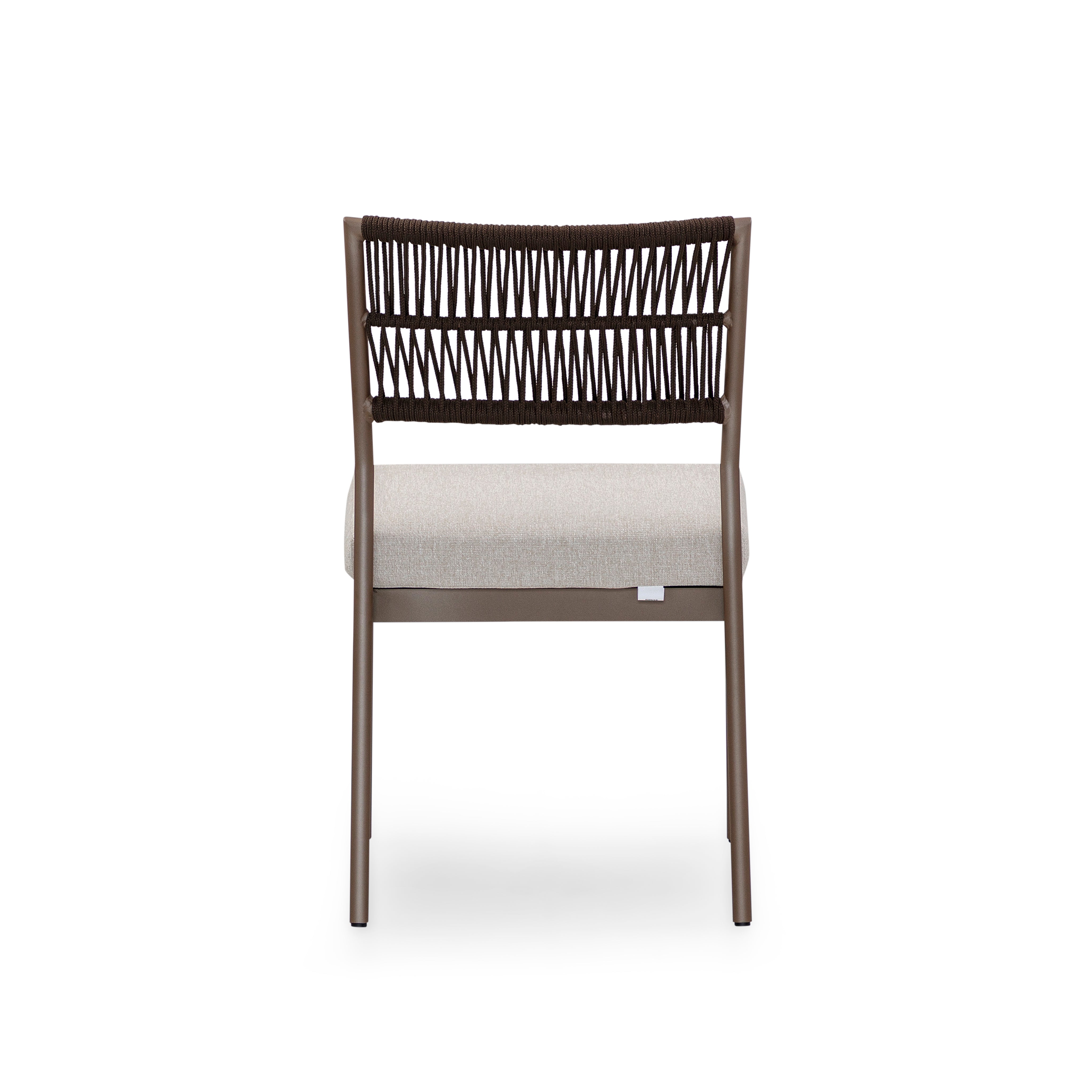 LIG Outdoor Dining Chair in Chocolate, S80-2693 and Brown Rope