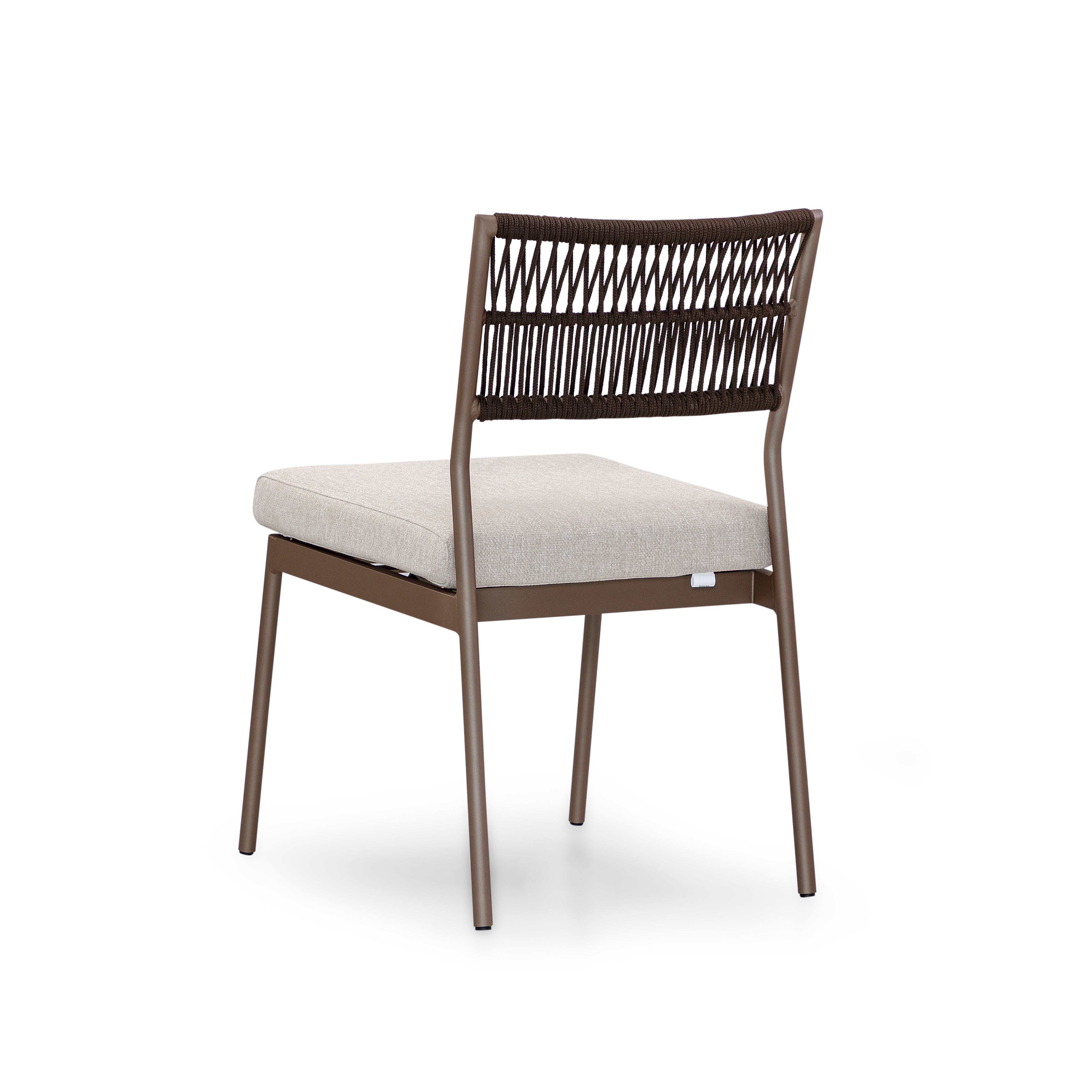 LIG Outdoor Dining Chair in Chocolate, S80-2693 and Brown Rope