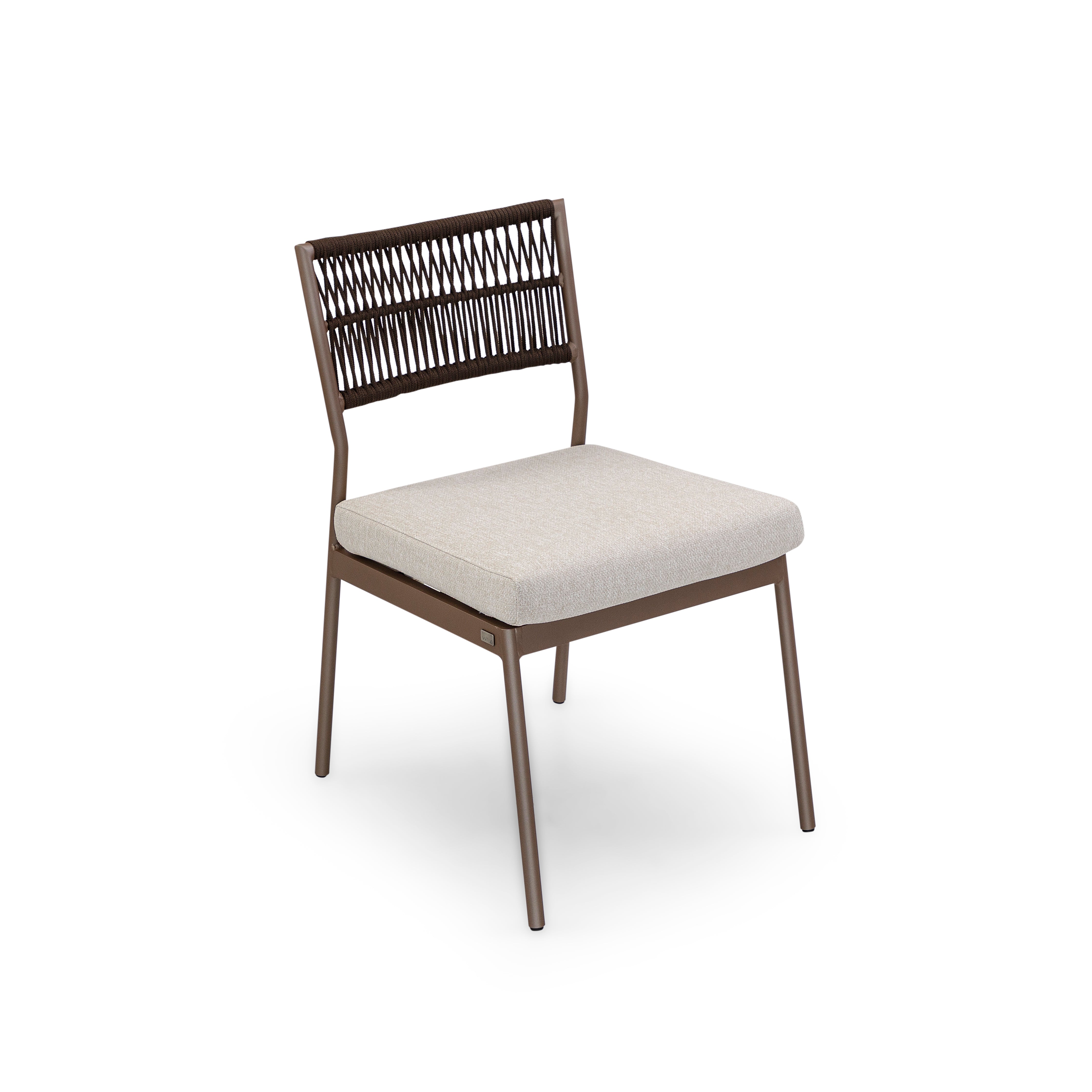 LIG Outdoor Dining Chair in Chocolate, S80-2693 and Brown Rope