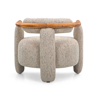 GRANUM Armchair in Teak and Tan Fabric