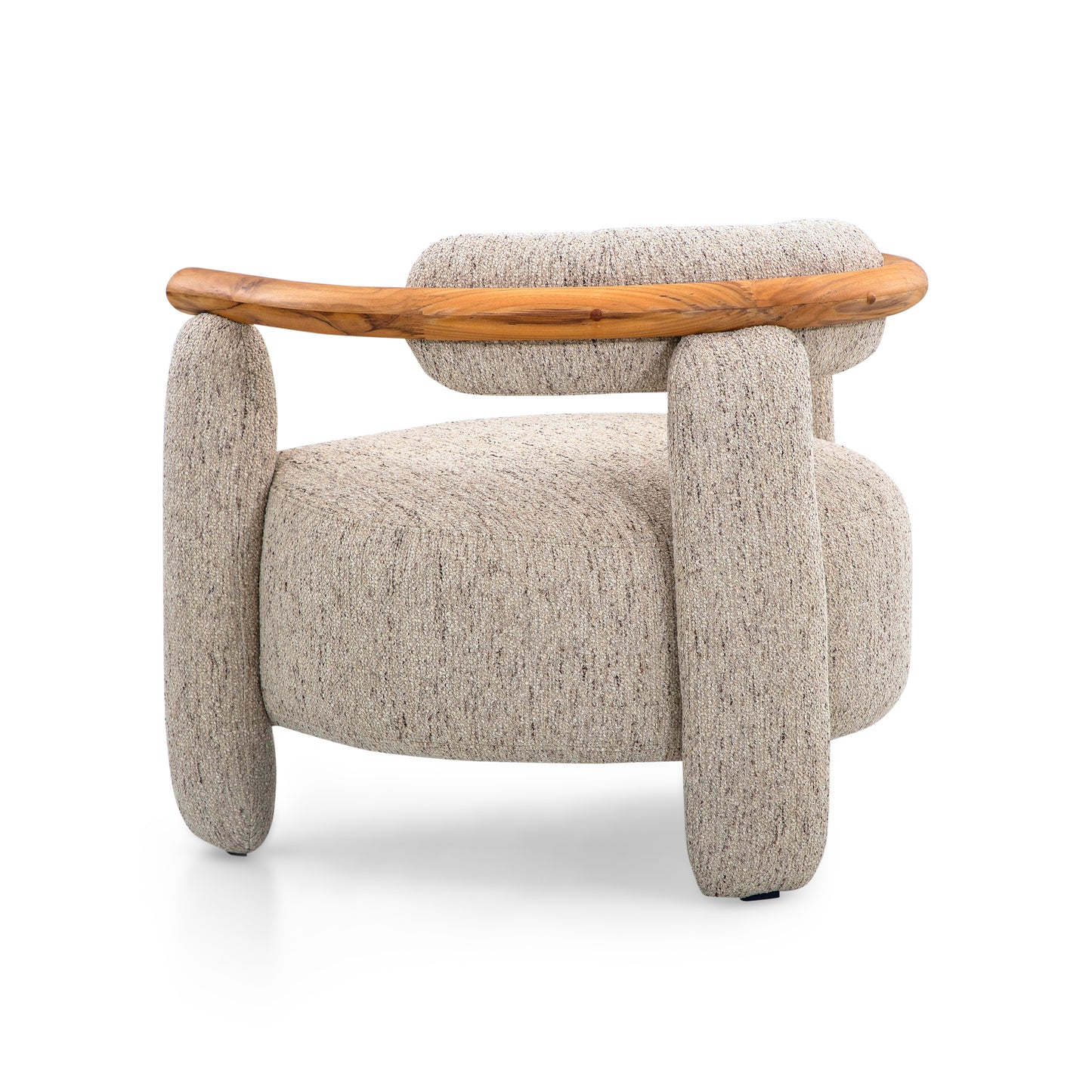 GRANUM Armchair in Teak and Tan Fabric