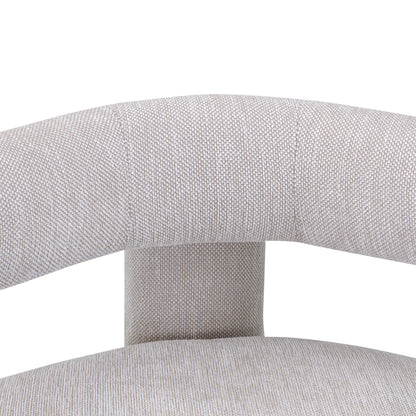GRANUM Armchair in Chocolate and White Boucle
