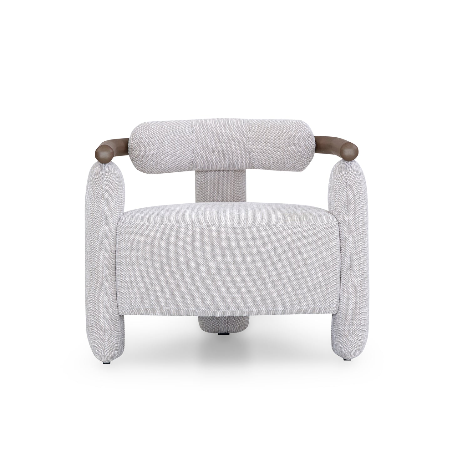 GRANUM Armchair in Chocolate and White Boucle