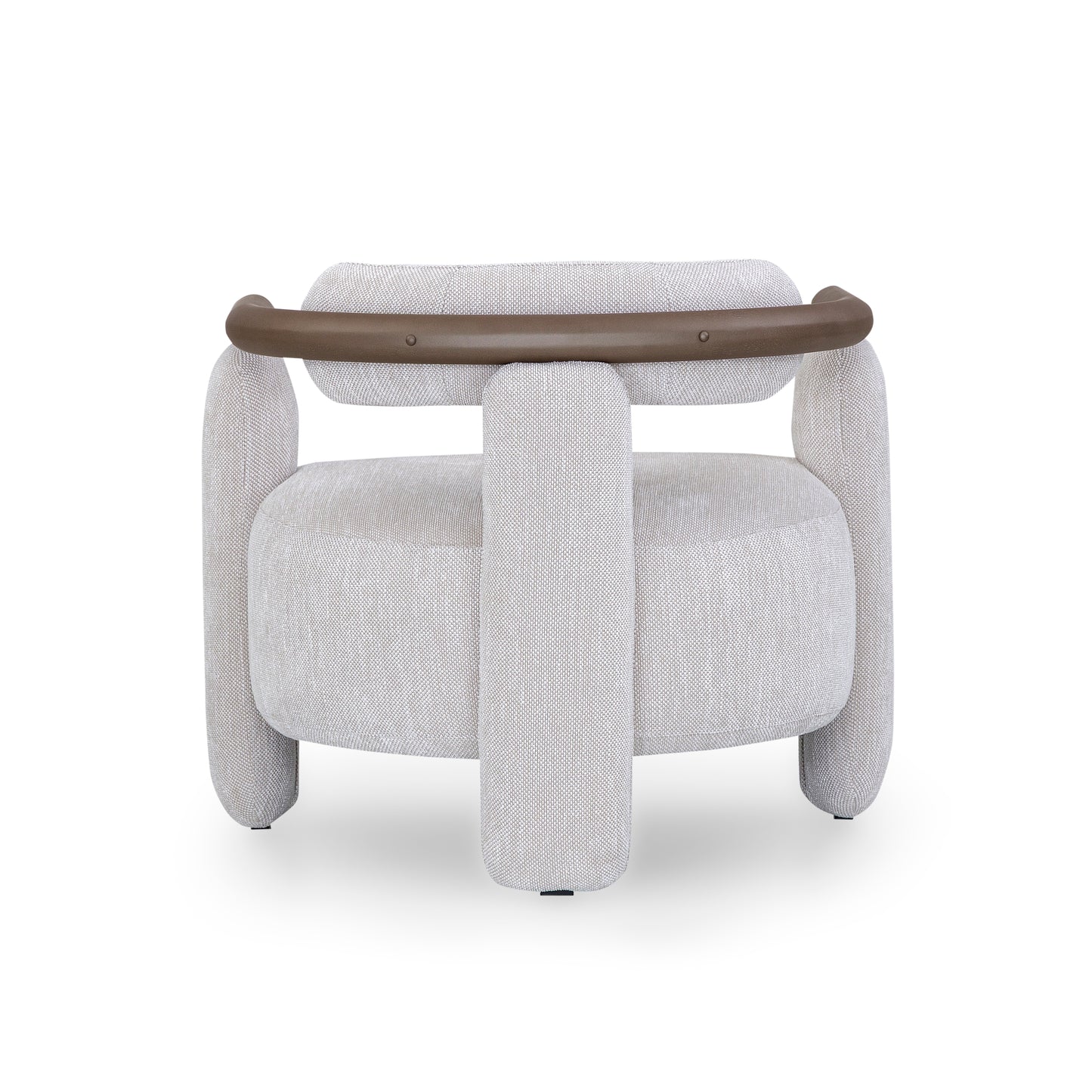 GRANUM Armchair in Chocolate and White Boucle