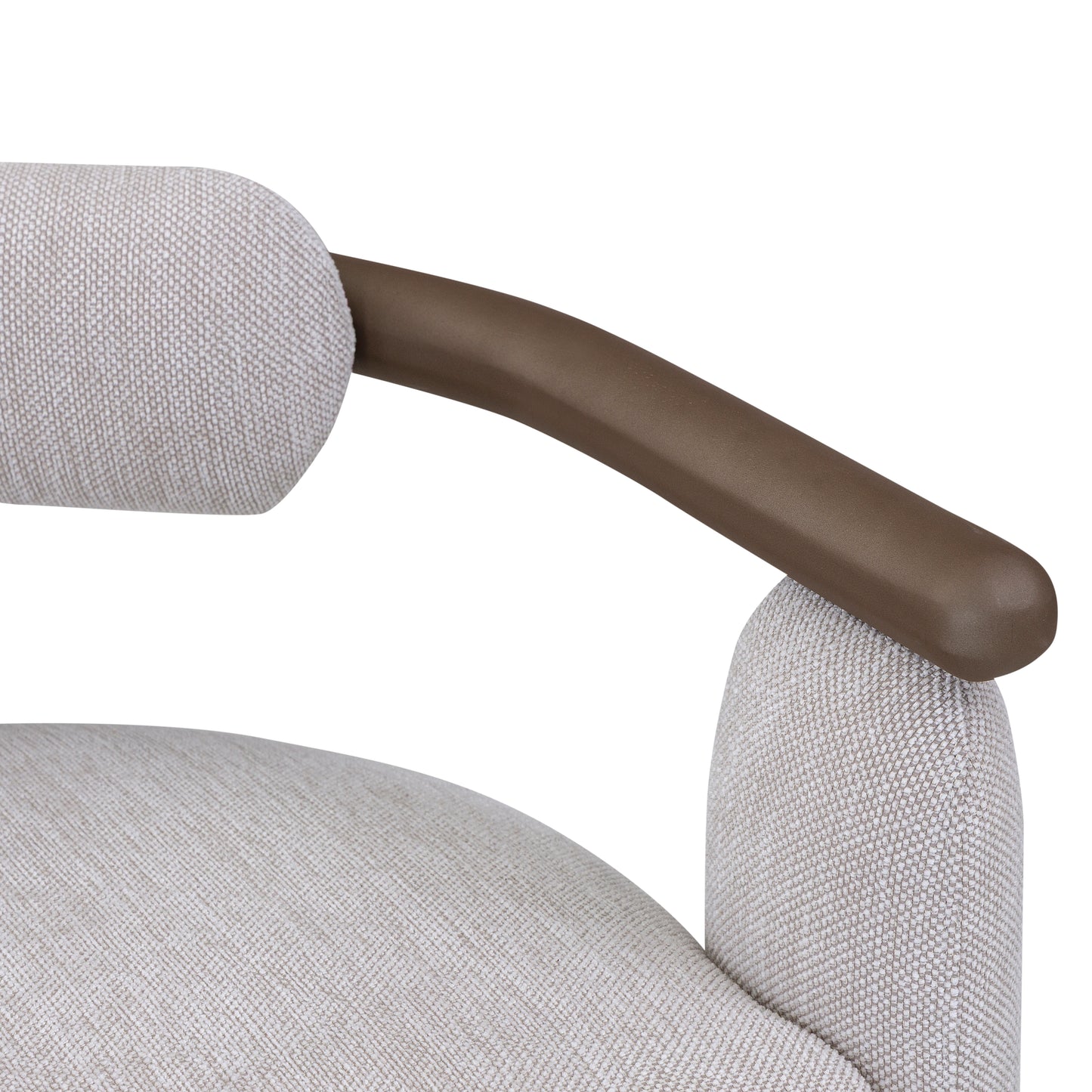 GRANUM Armchair in Chocolate and White Boucle
