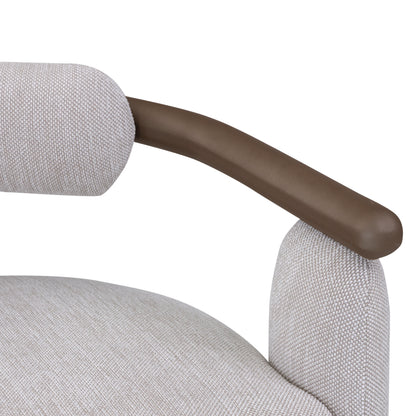 GRANUM Armchair in Chocolate and White Boucle