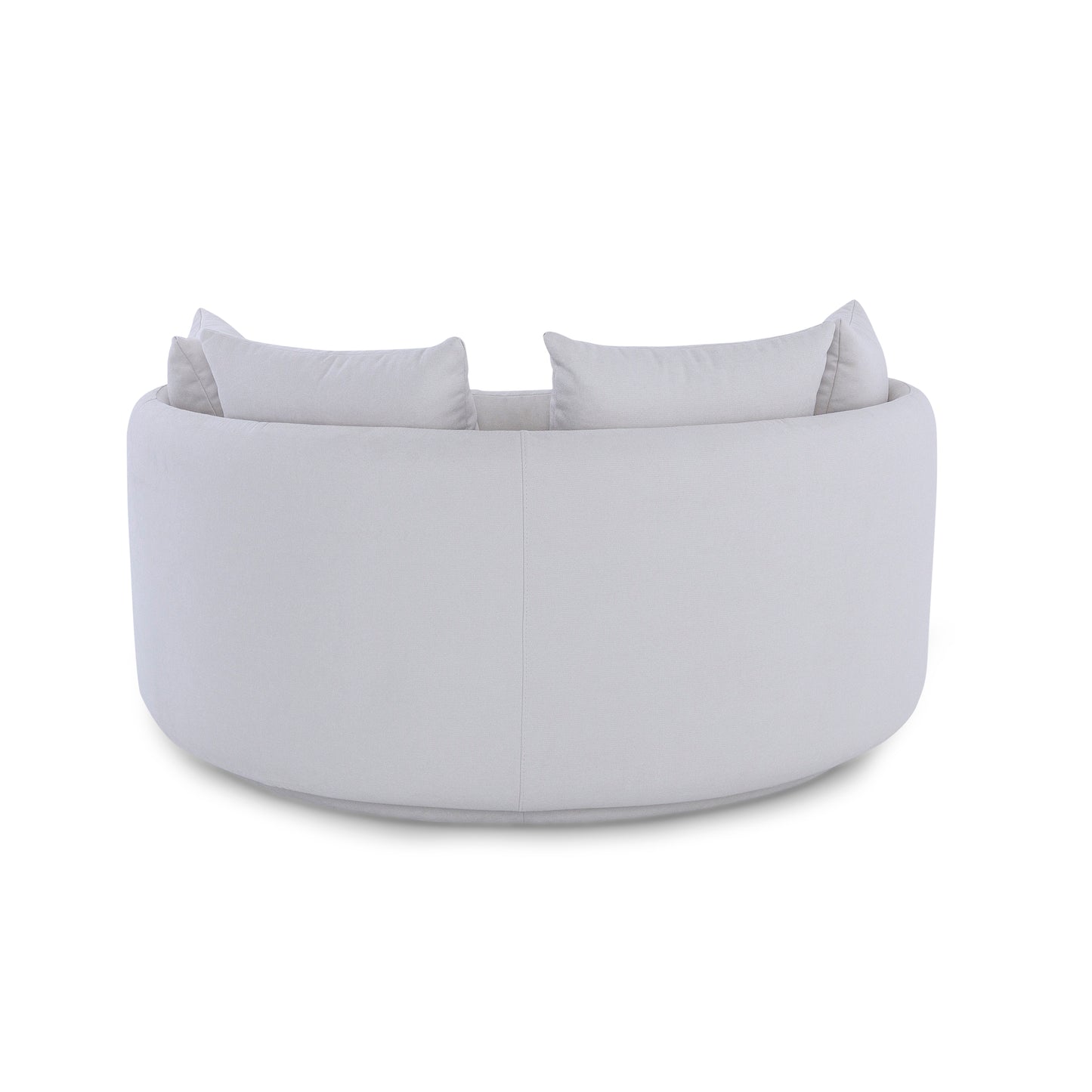 DOMO Chaise in Chocolate and White Fabric