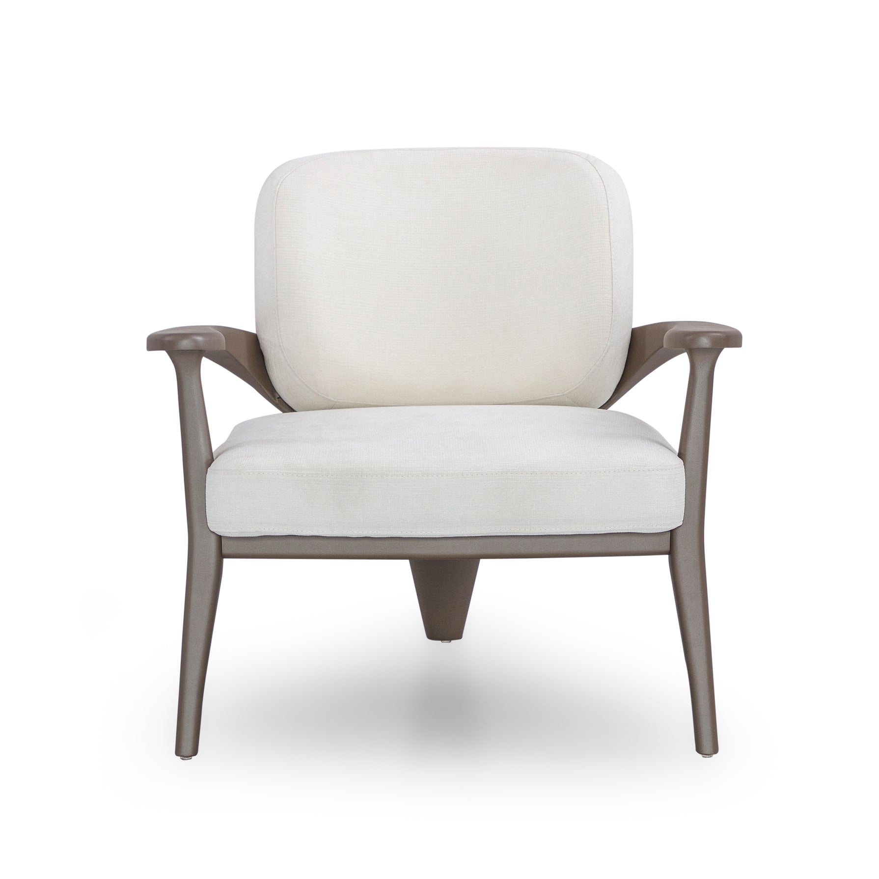 COGO Armchair in Chocolate and White fabric