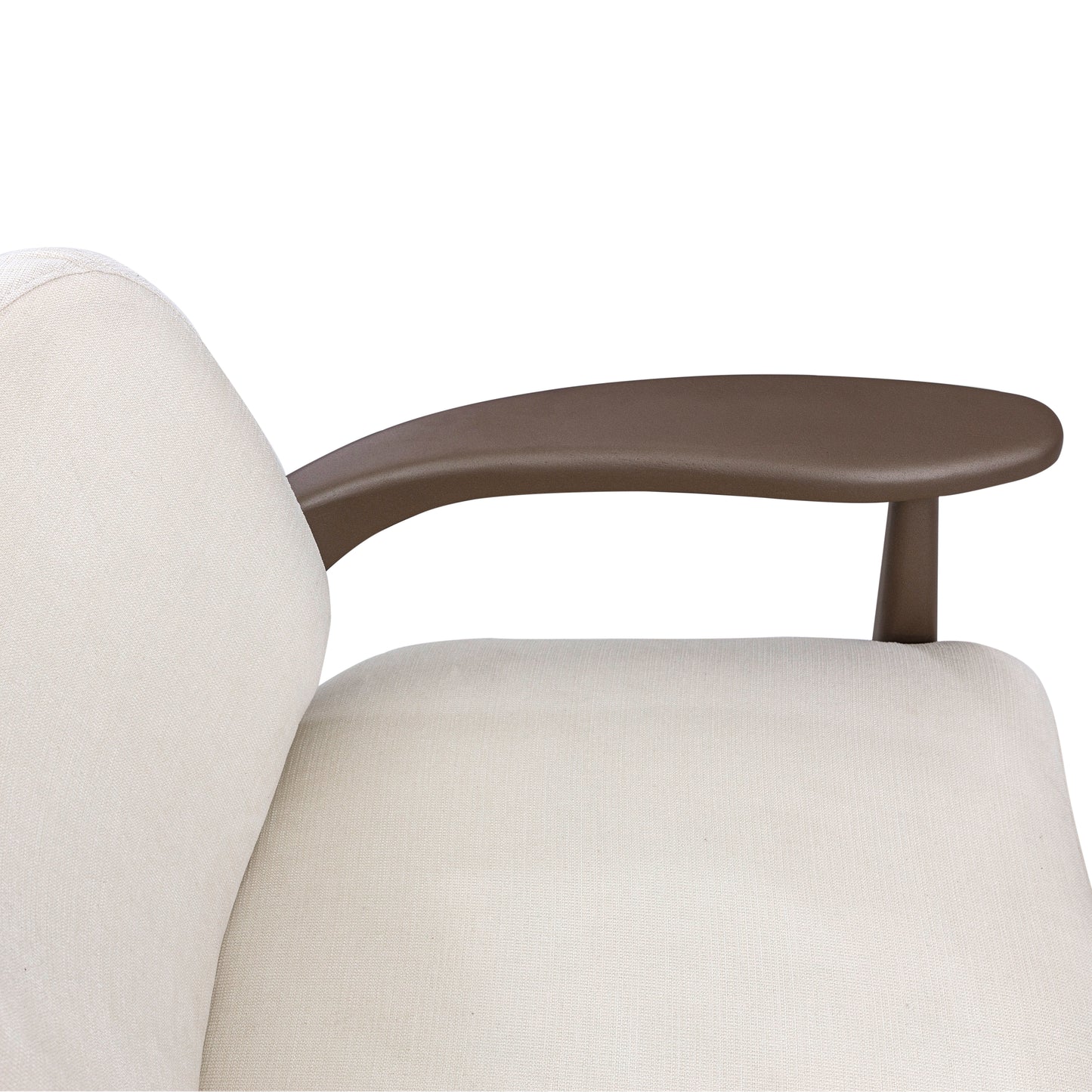 COGO Armchair in Chocolate and White fabric