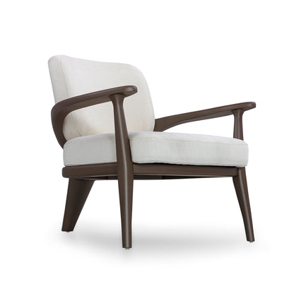 COGO Armchair in Chocolate and White fabric
