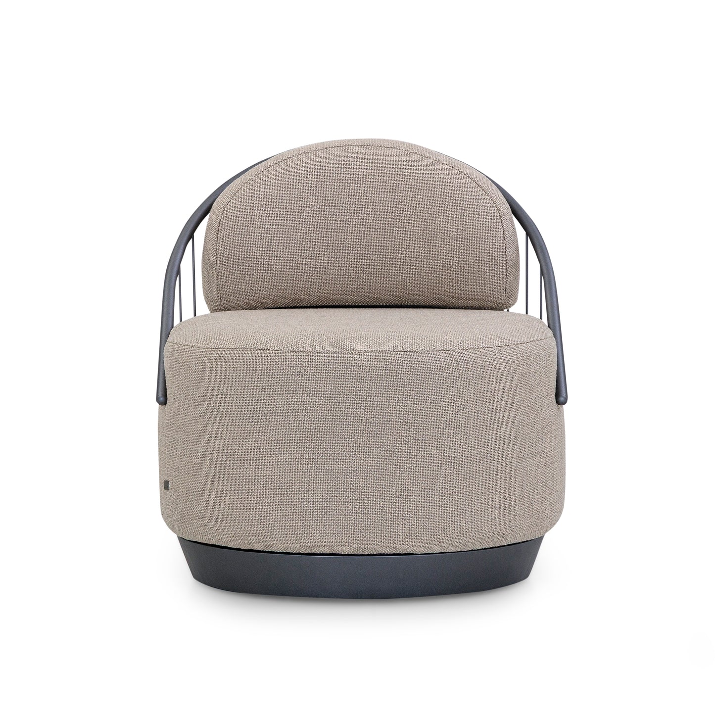 PARANOA Armchair in Graphite and Beige Fabric