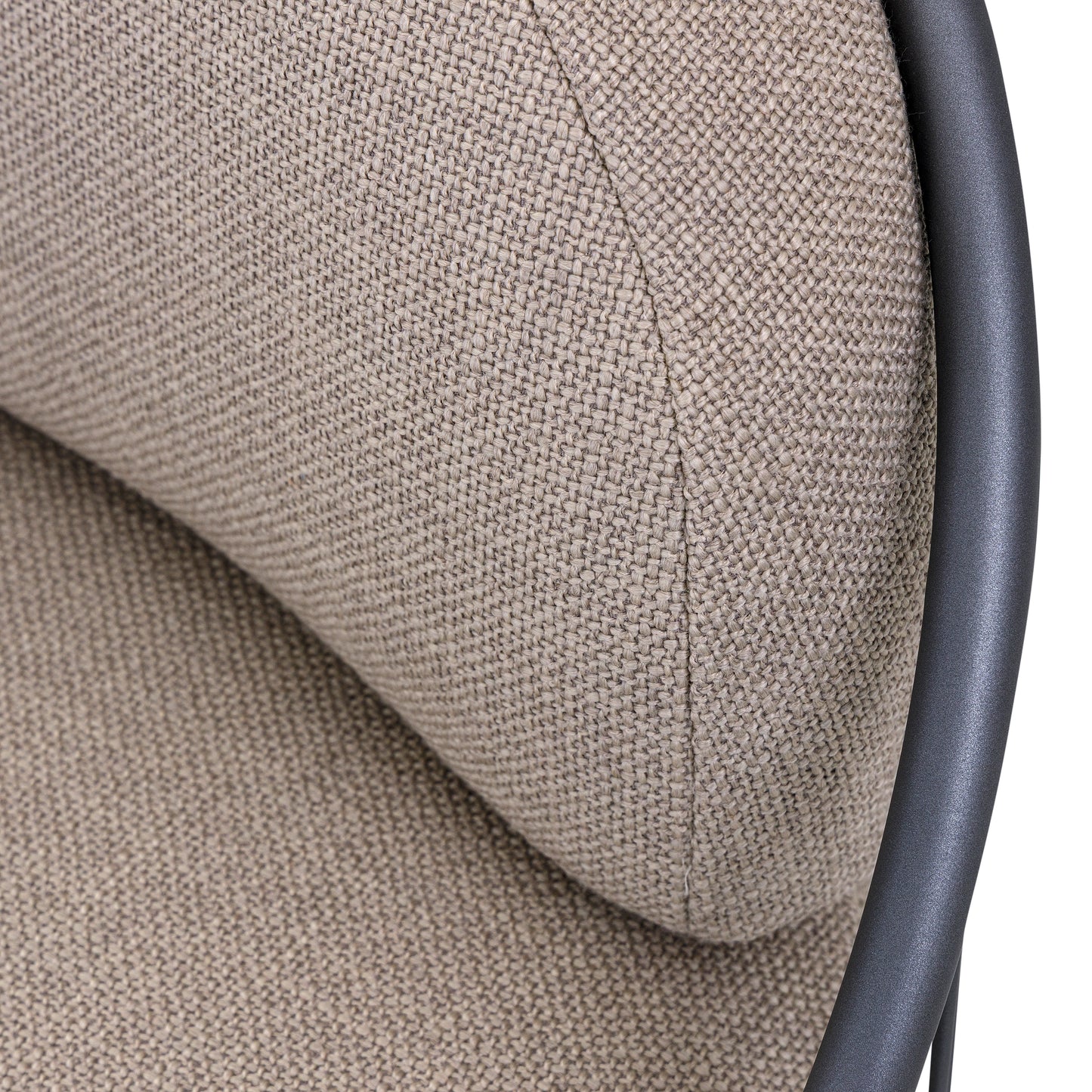 PARANOA Armchair in Graphite and Beige Fabric