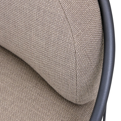 PARANOA Armchair in Graphite and Beige Fabric