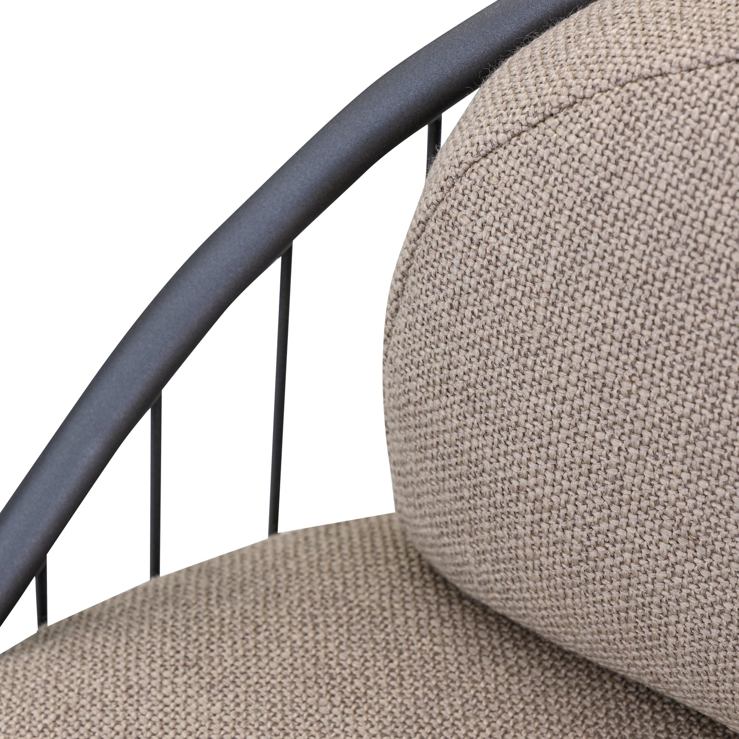PARANOA Armchair in Graphite and Beige Fabric