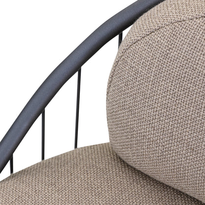 PARANOA Armchair in Graphite and Beige Fabric