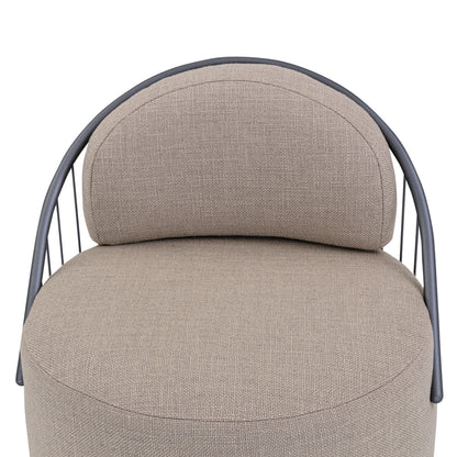 PARANOA Armchair in Graphite and Beige Fabric