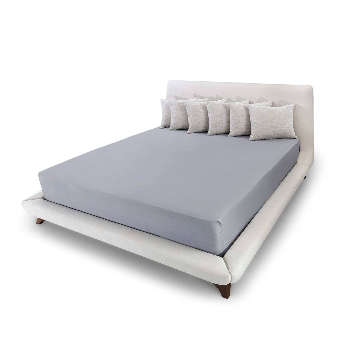 URBANIS Double Bed in Walnut and AA-2278
