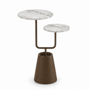 NYM Double Tray High Base in Chocolate and Parana Marble Top