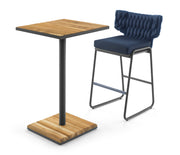 POLE Outdoor Bar Table in Chocolate and Teak