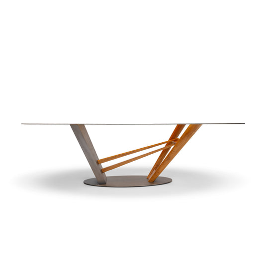 RAUM Dining Table in Walnut and Chocolate 98"