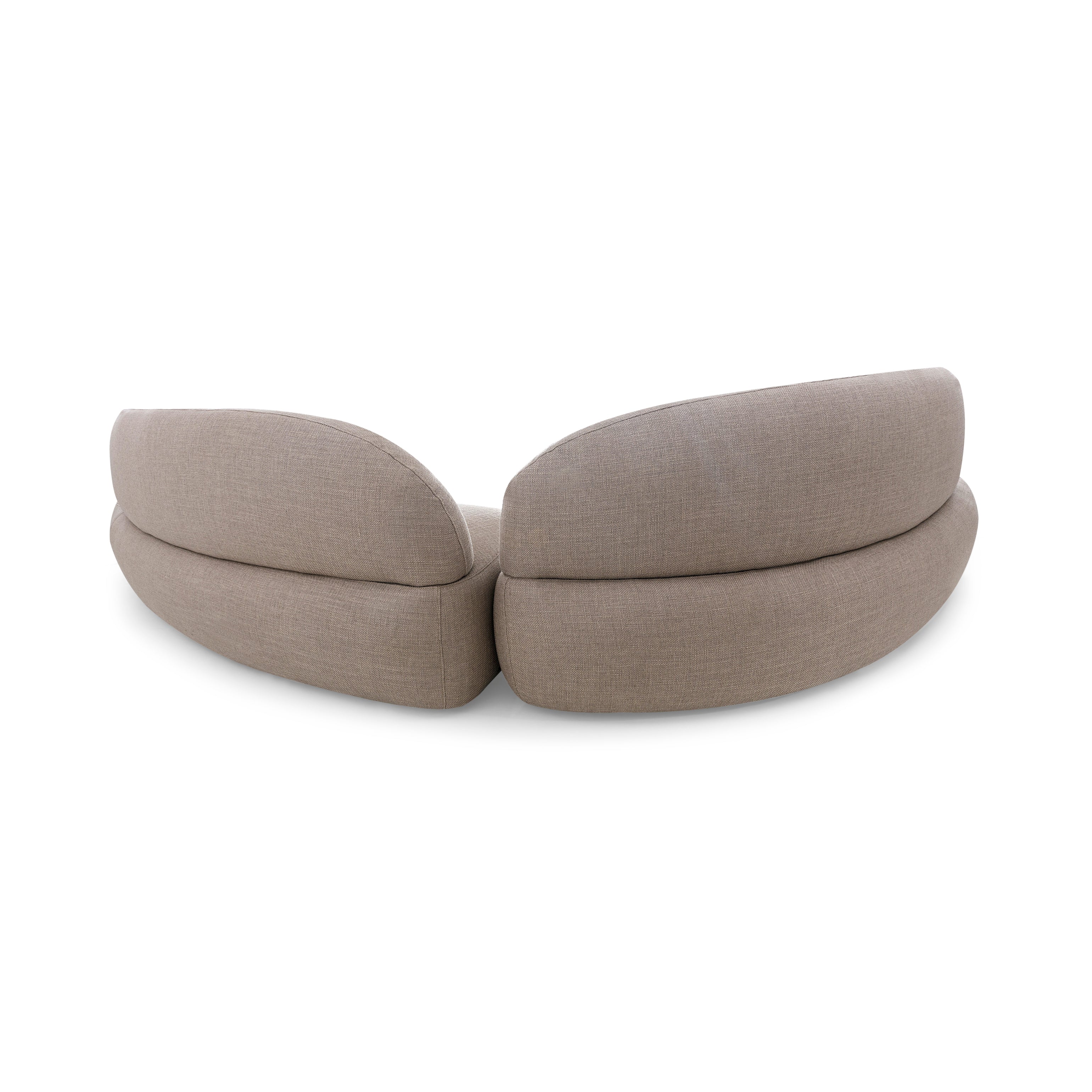 RUY Sofa in Beige fabric 110" Left Side