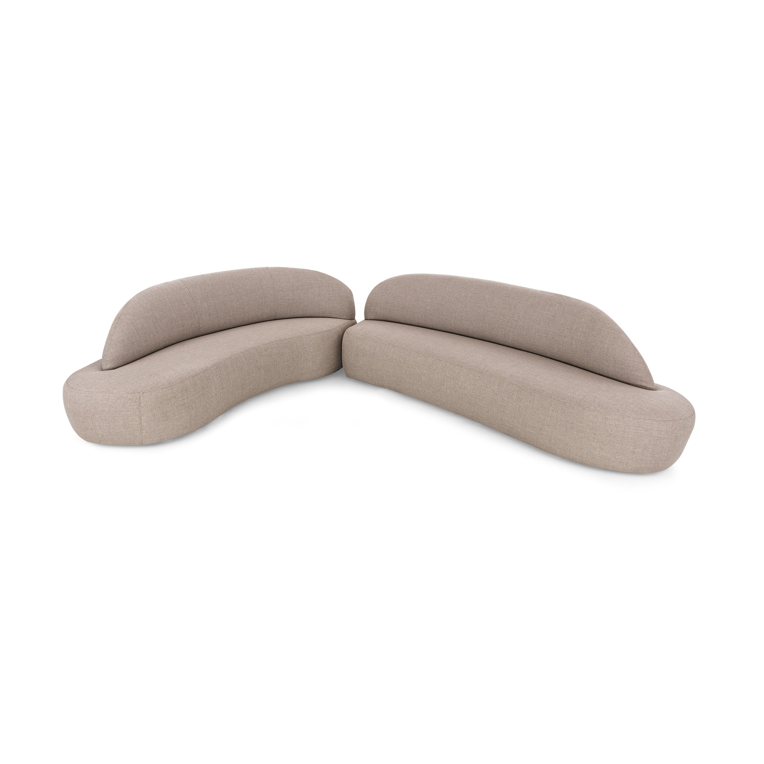 RUY Sofa in Beige fabric 110" Left Side