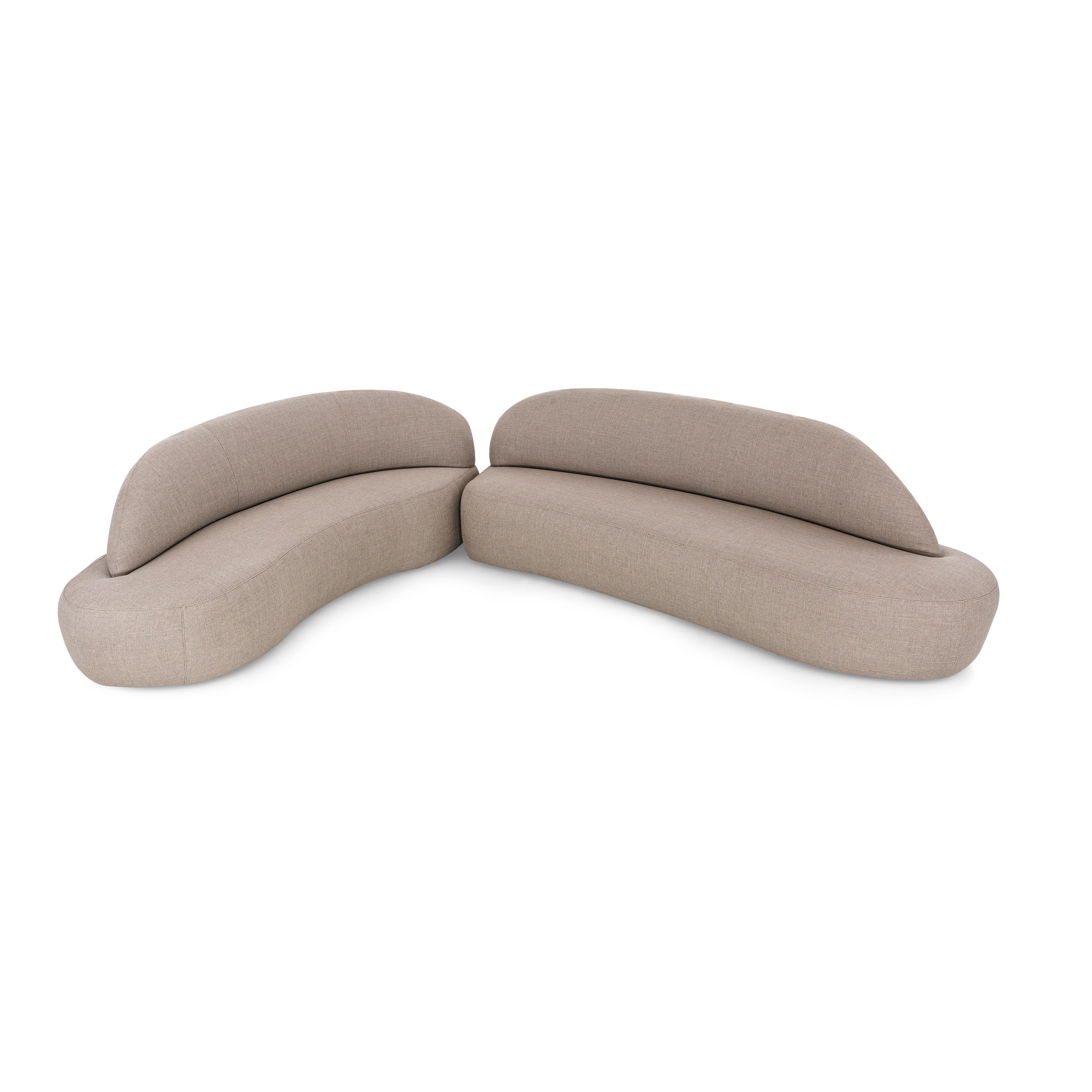 RUY Sofa in Beige fabric 110" Left Side