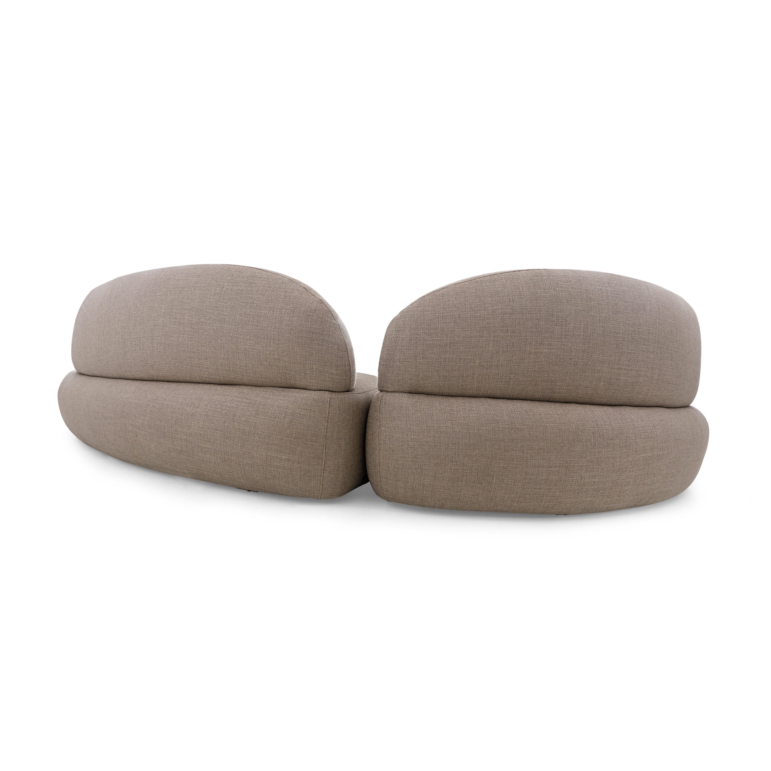 RUY Sofa in Beige fabric 110" Left Side