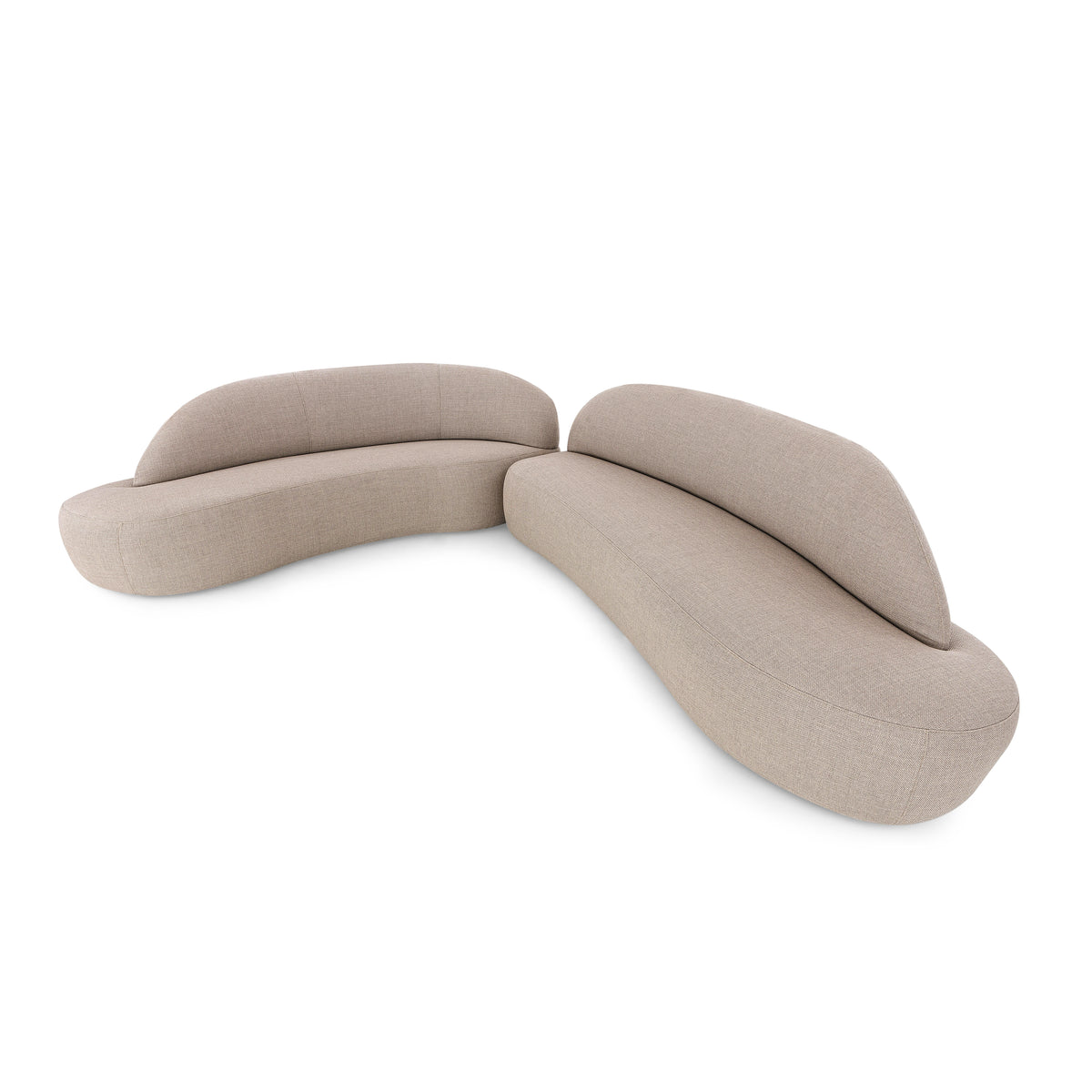 RUY Sofa in Beige fabric 110" Left Side