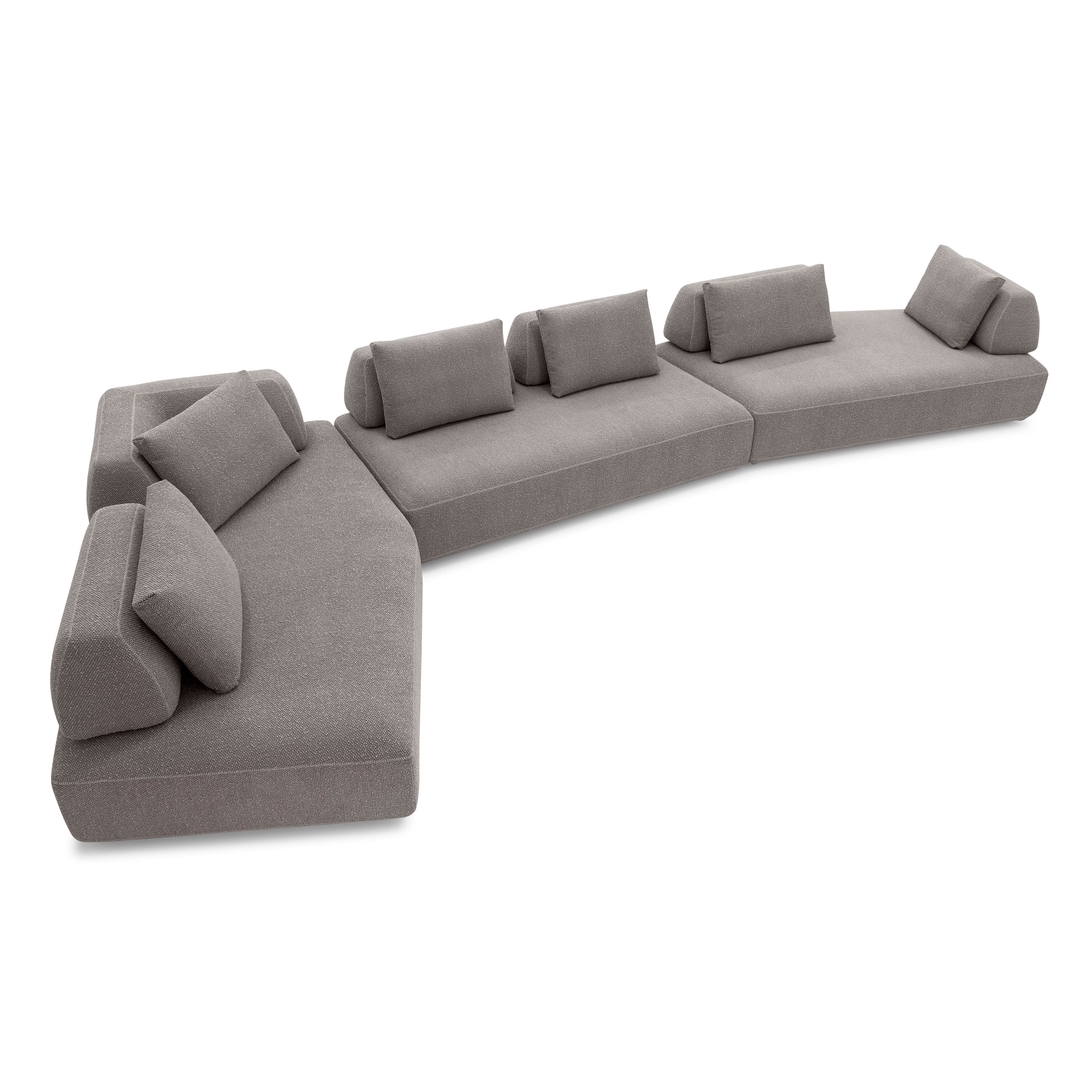 CONNECT 270" Sofa in Light Gray fabric