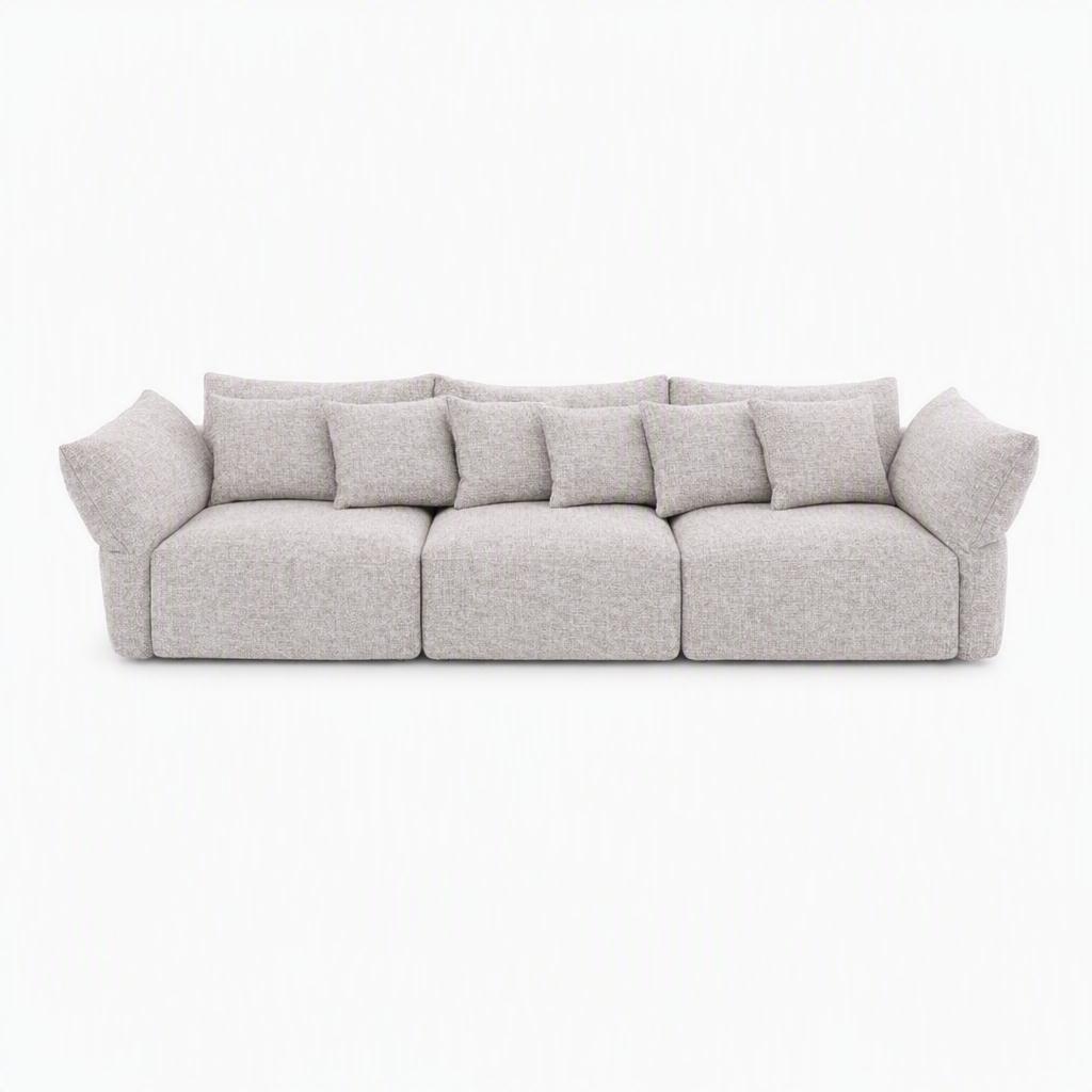 URUBICI Sofa 151" in Light Grey Fabric