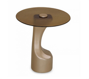 NORONHA Coffee Table 22" in Gold and Ambar Glass