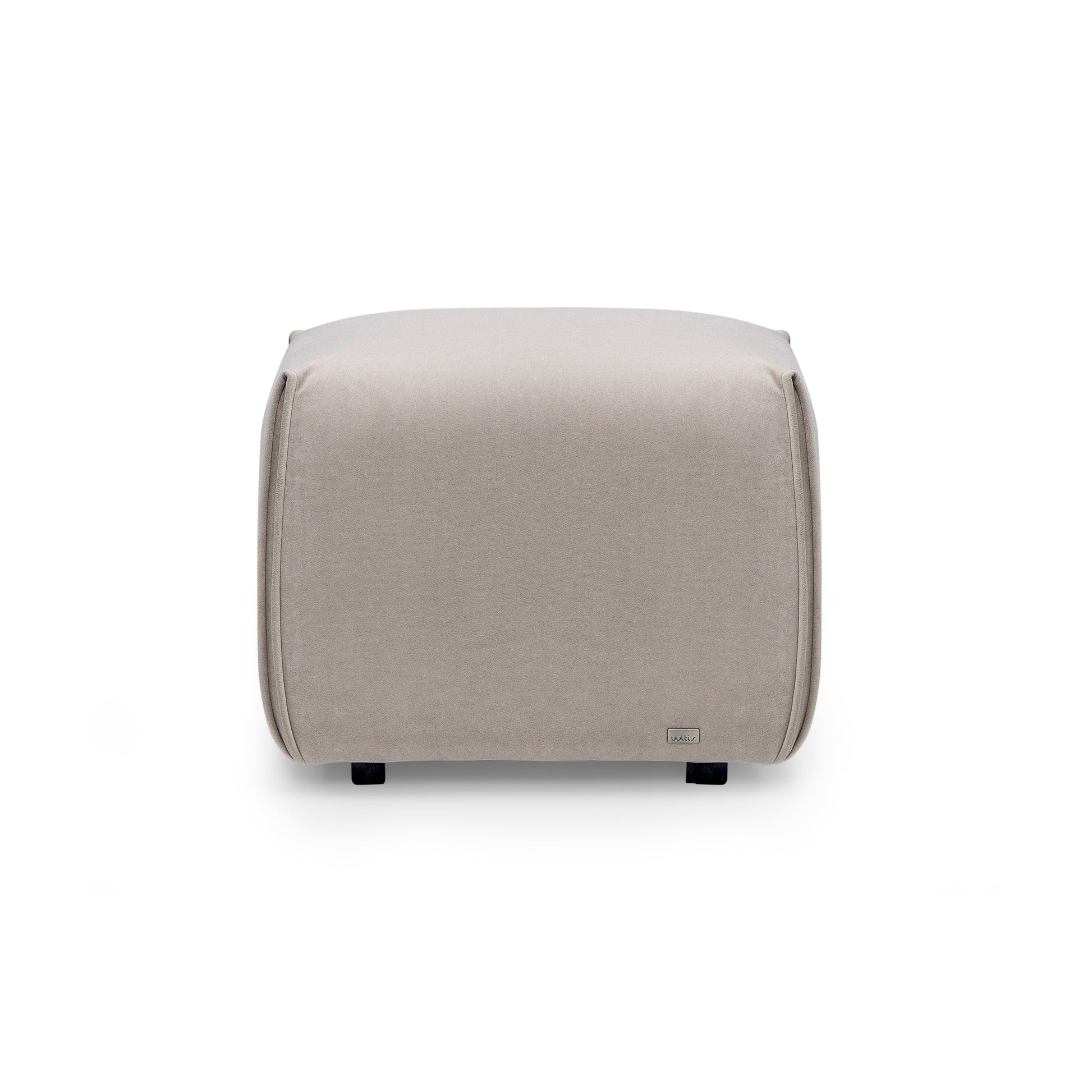 Beige ottoman on a white background